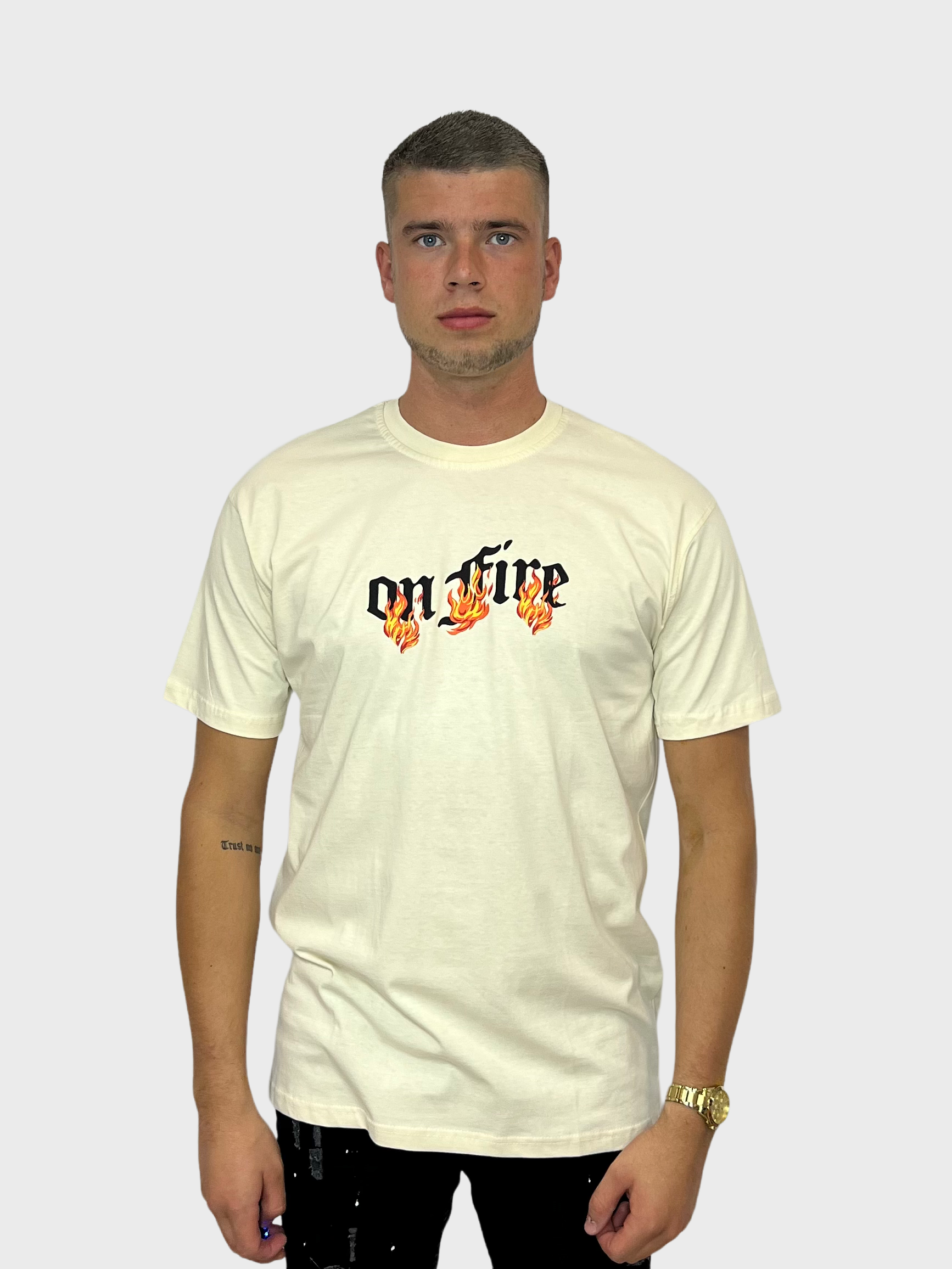 On Fire T-Shirt - Beige