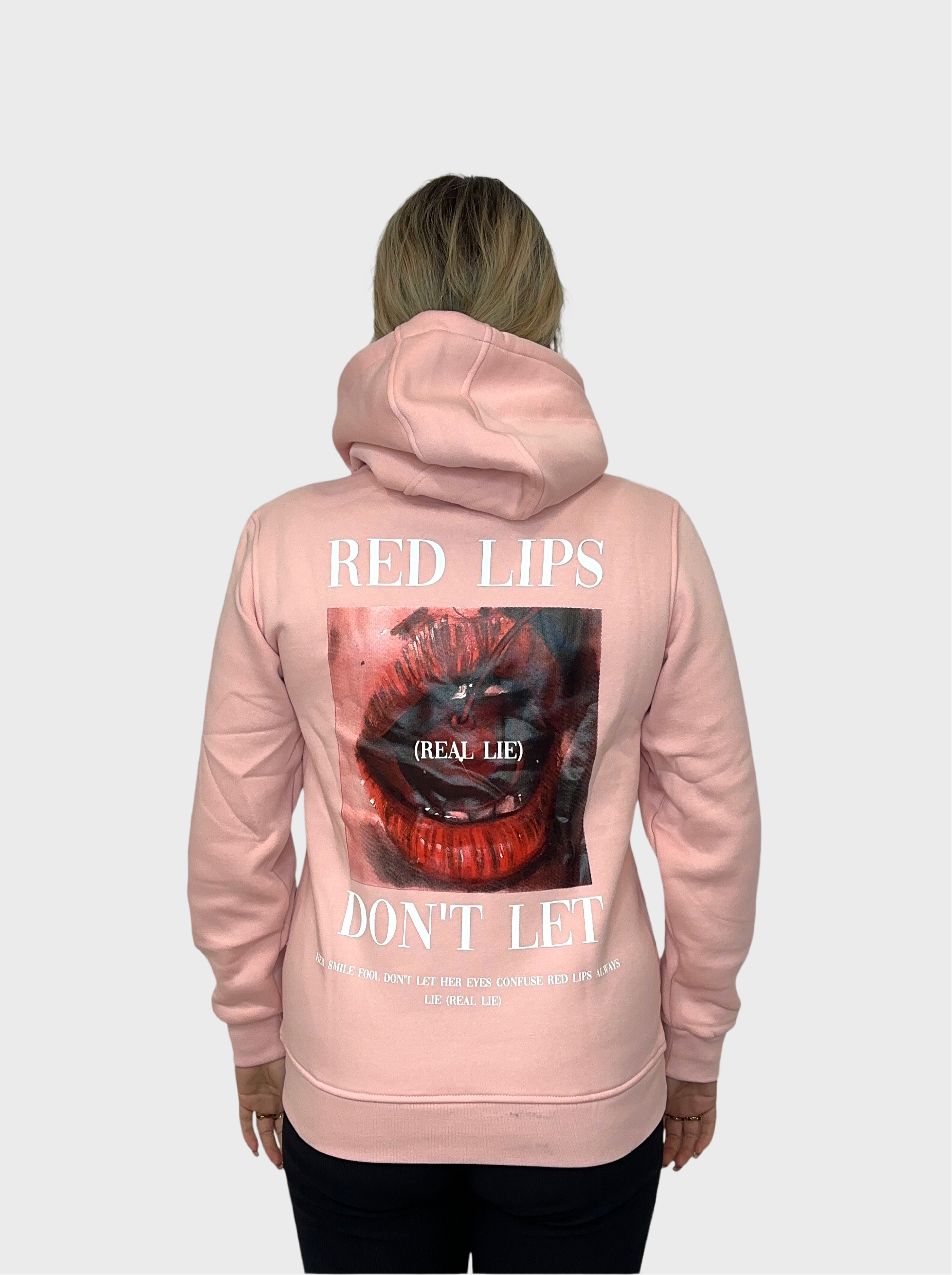 Red Lips Hoodie - Roze