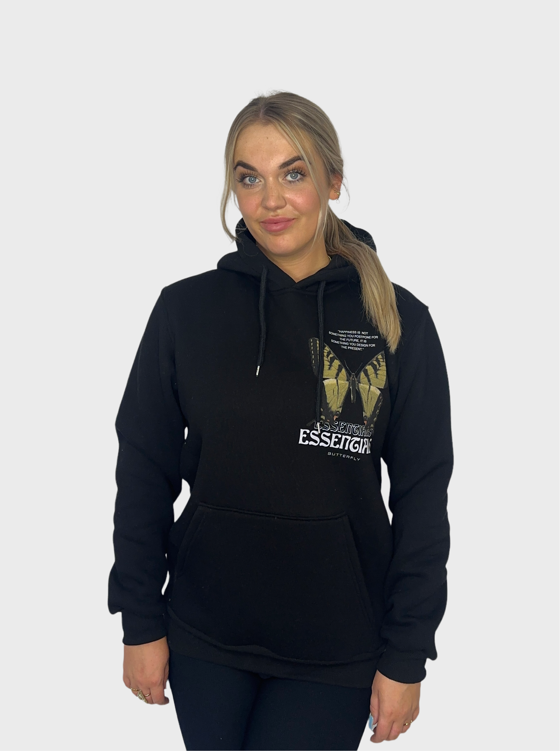 Essengials Butterfly Hoodie - Zwart