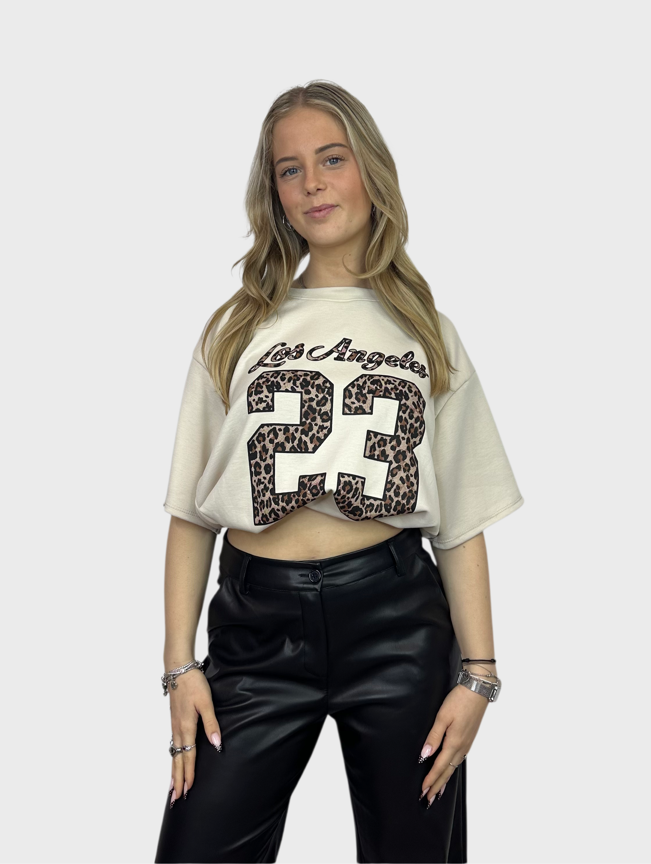 LA Leopard Top - Beige