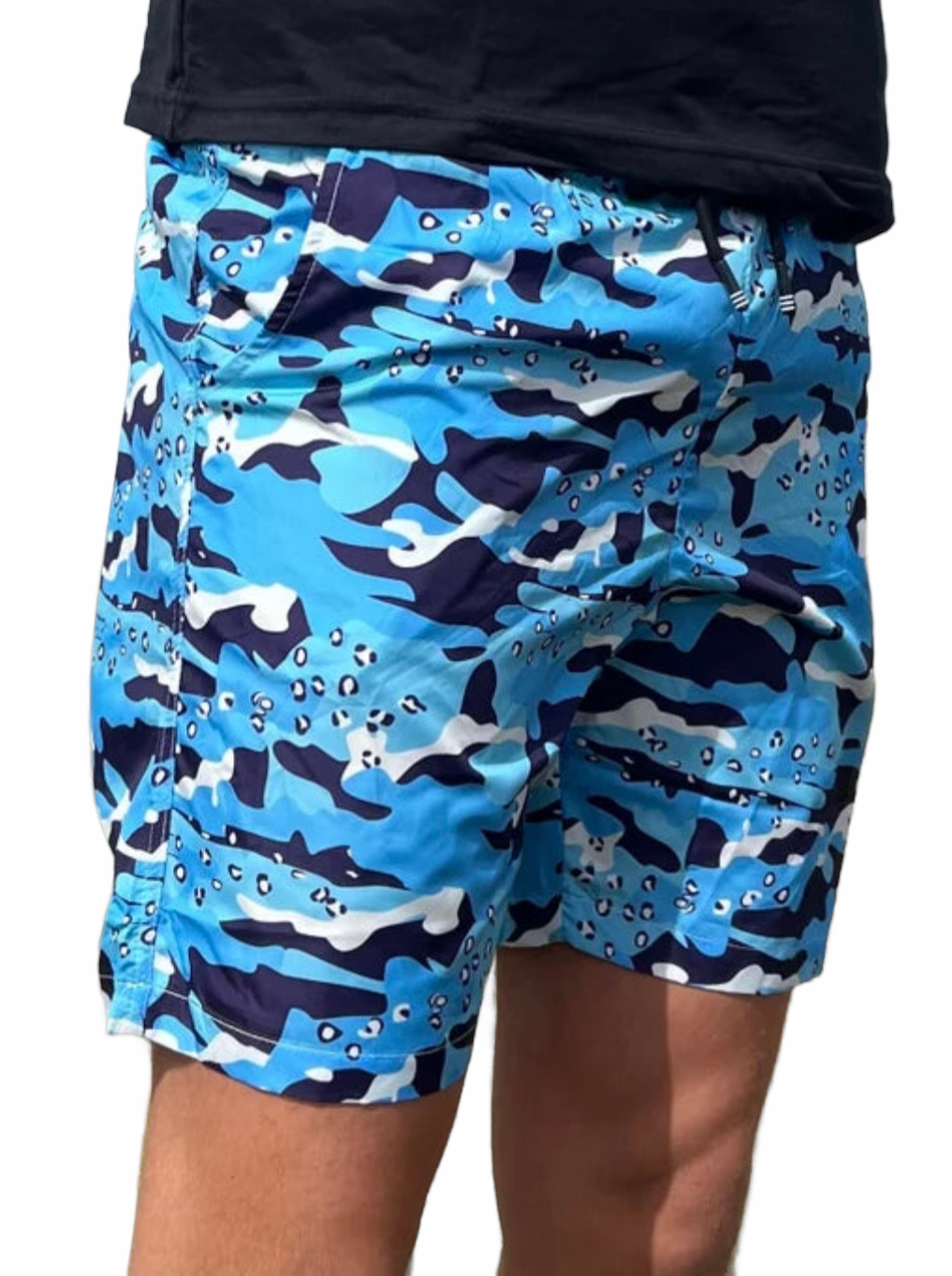 Camo Zwembroek - Blauw - Flexxfashion Flexxfashion Camo Zwembroek - Blauw