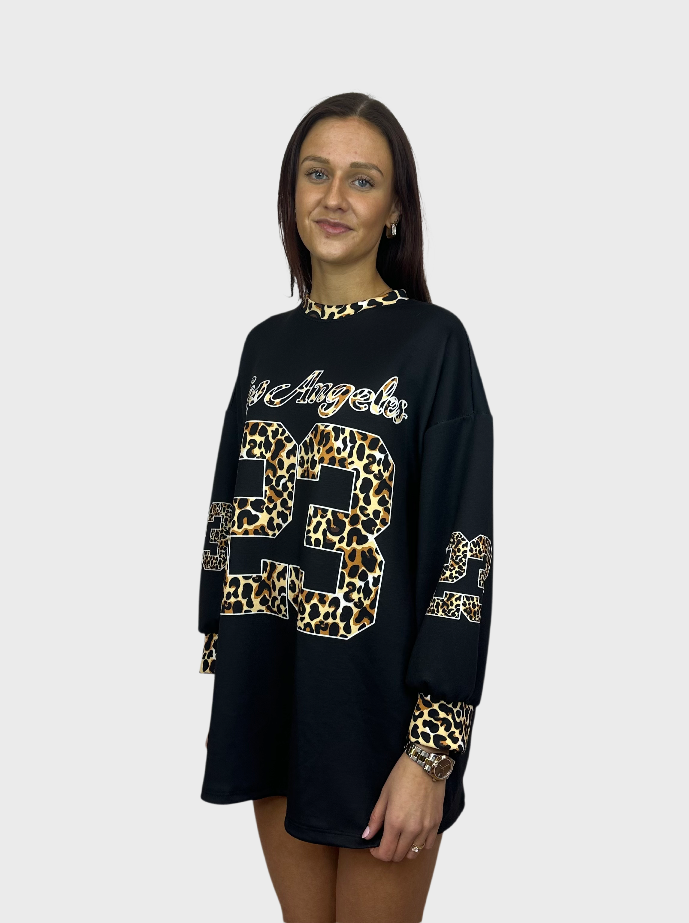 Los Angeles T-Shirt Dress - Zwart