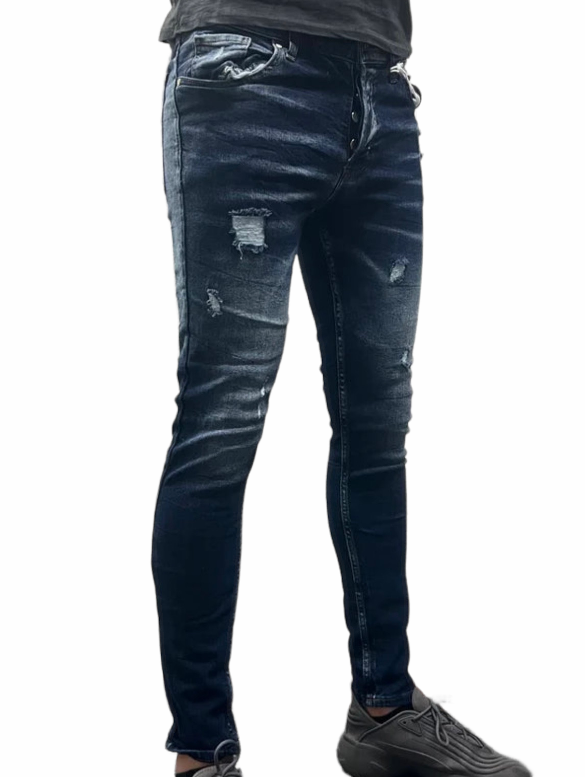 Light Slim Fit Jean - Blauw - Flexxfashion Flexxfashion Light Slim Fit Jean - Blauw