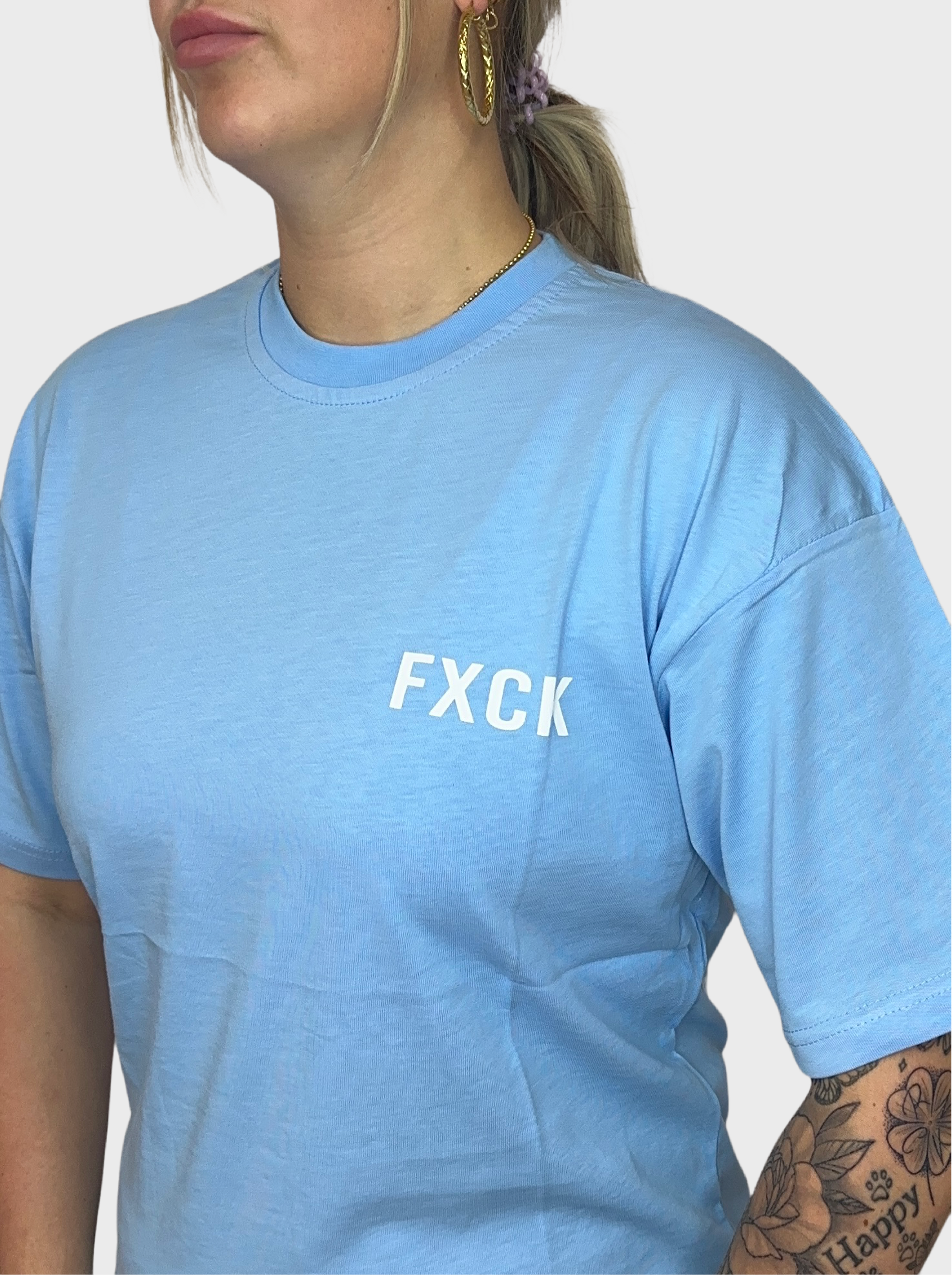 Fxck T-Shirt - Baby Blauw