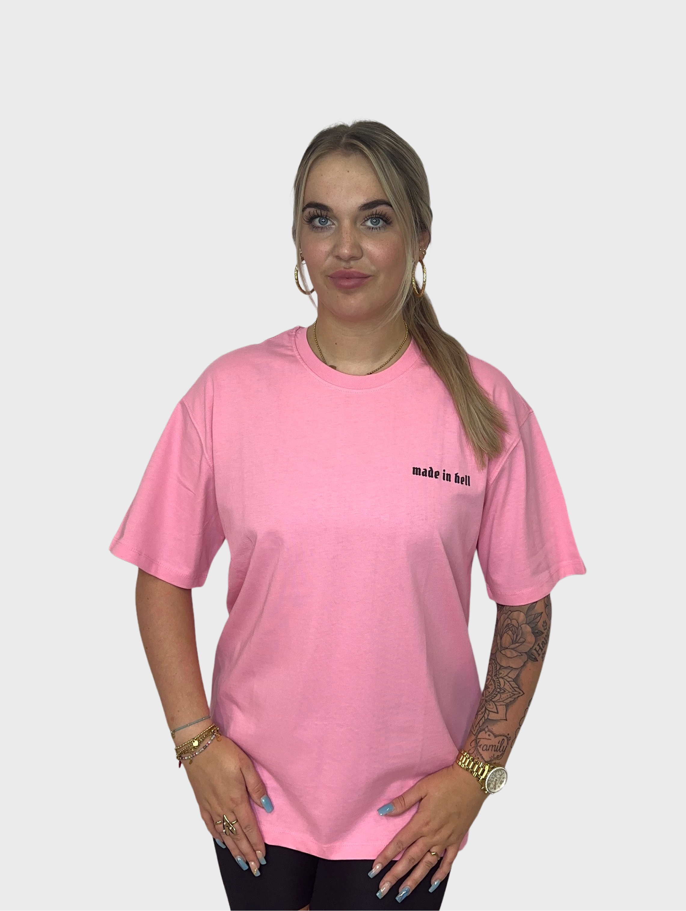 Made in Hell T-Shirt - Roze