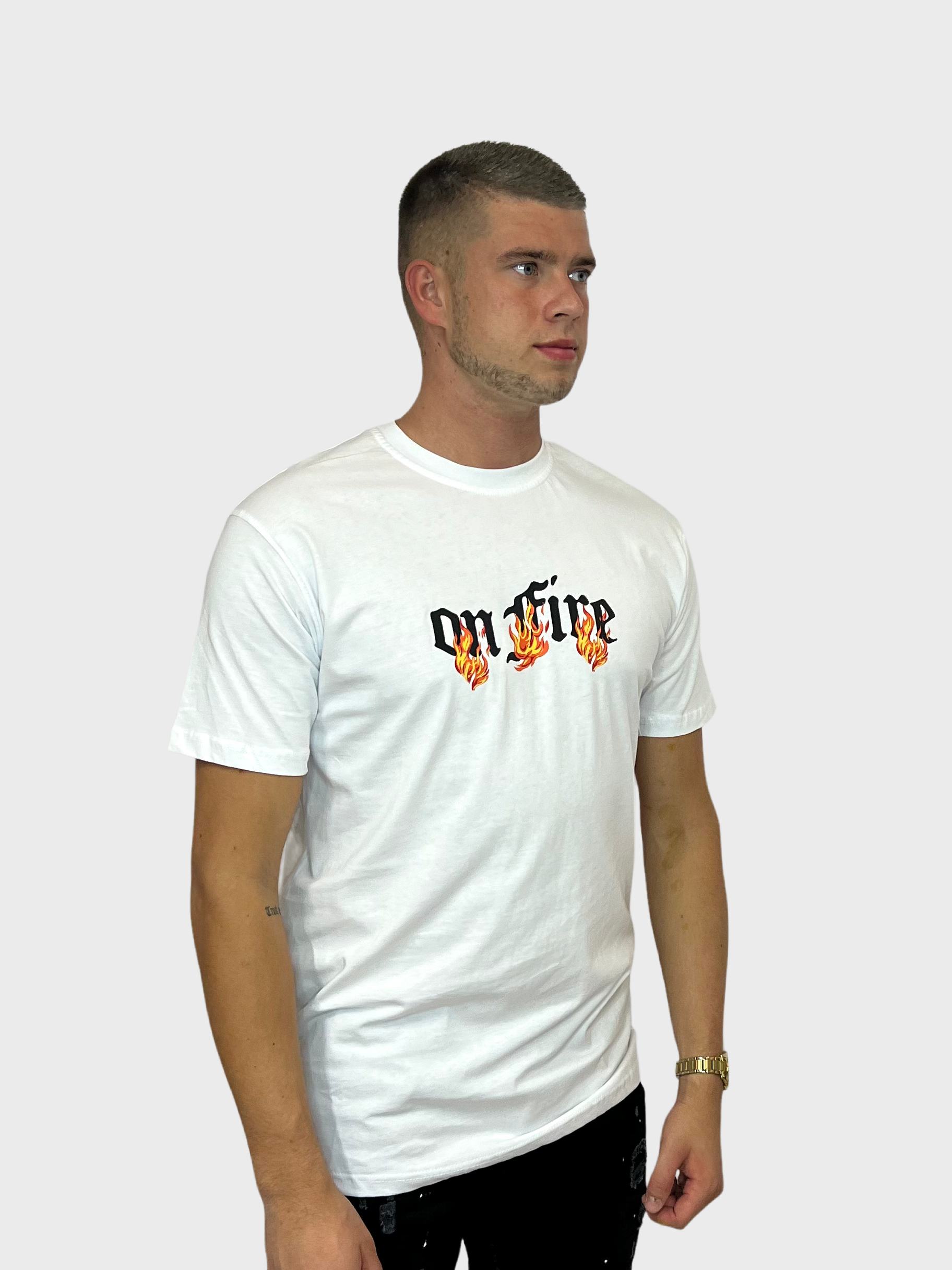 On Fire T-Shirt - Wit