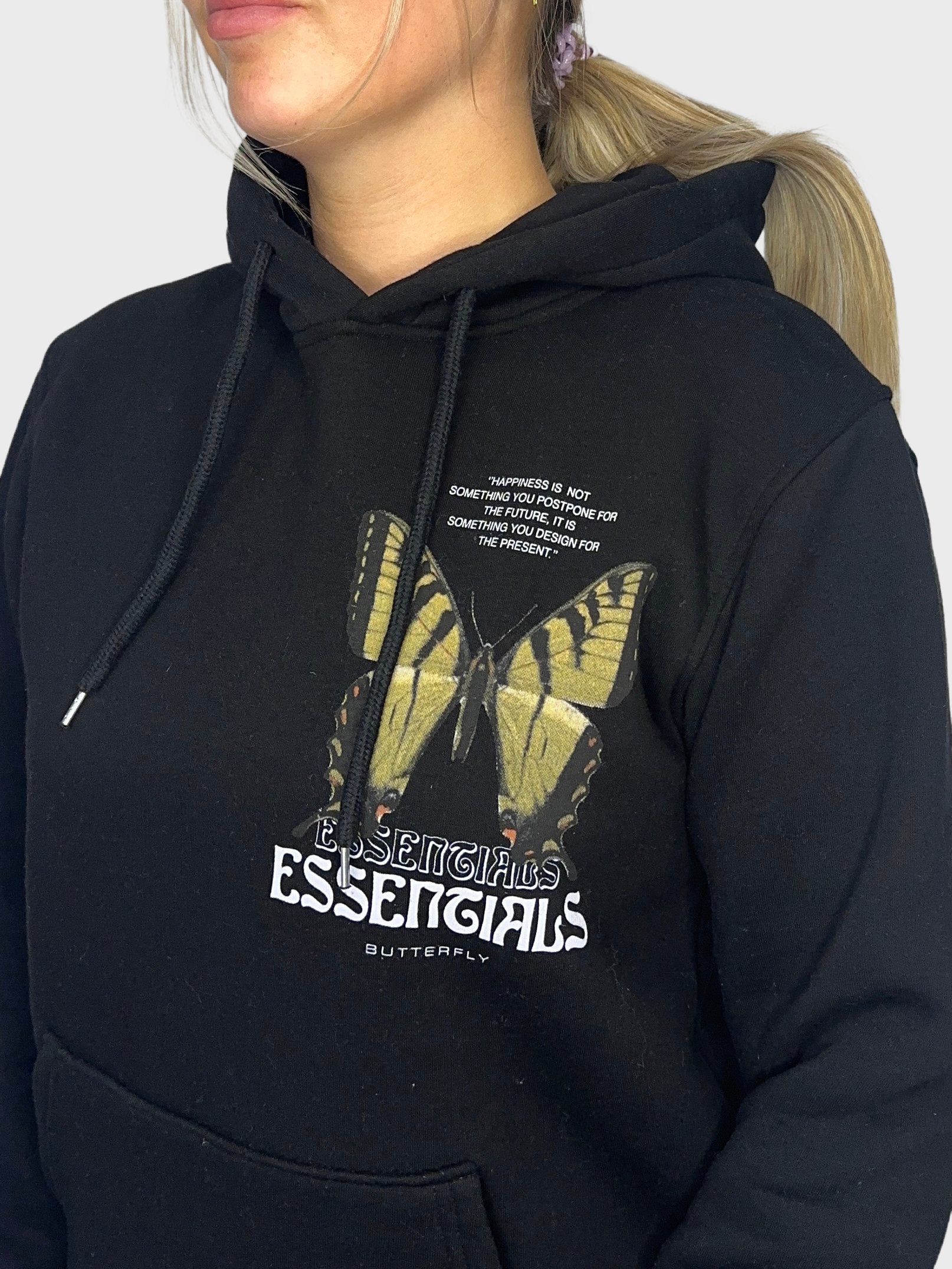 Essengials Butterfly Hoodie - Zwart