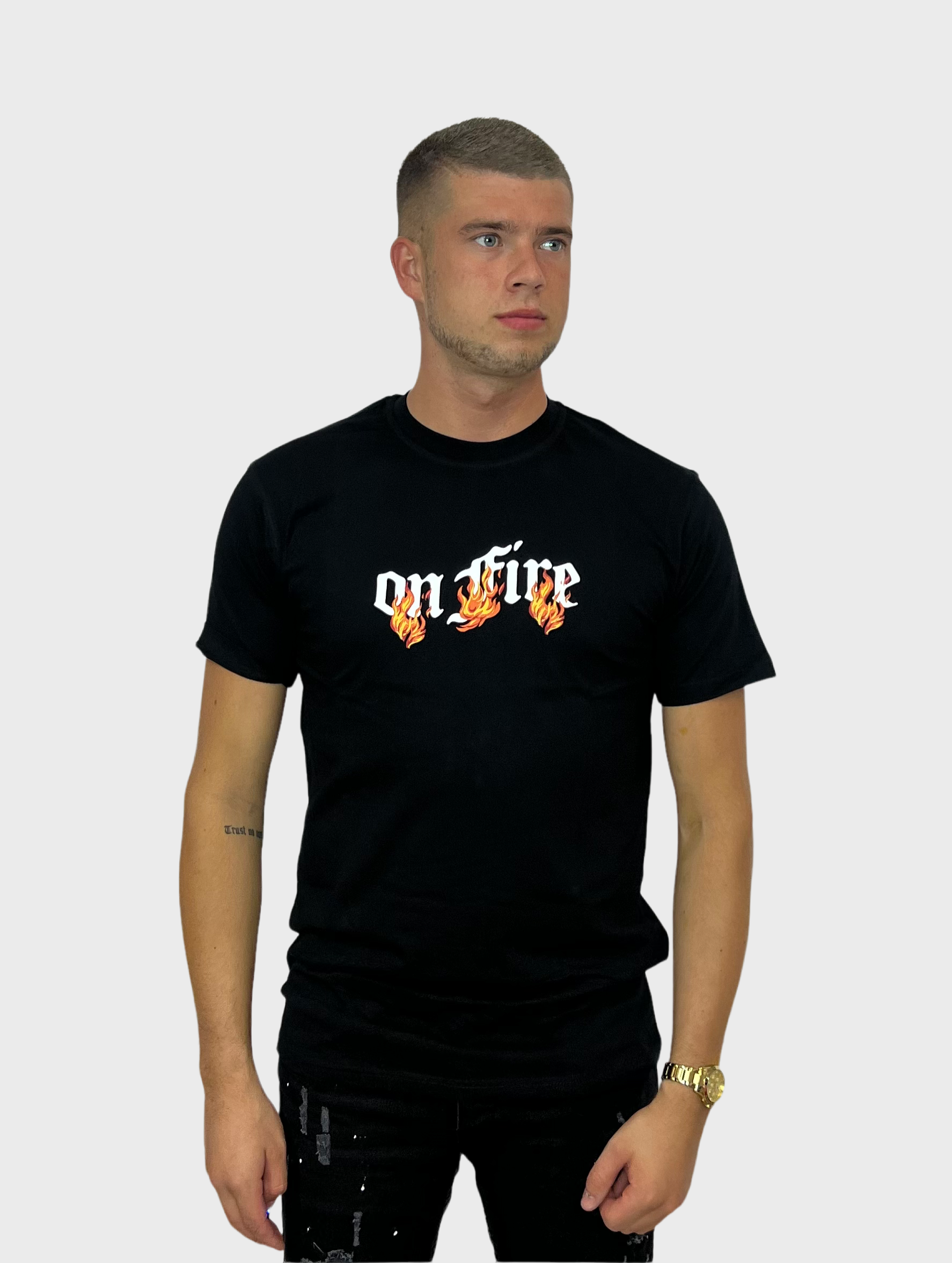 On Fire T-Shirt - Zwart