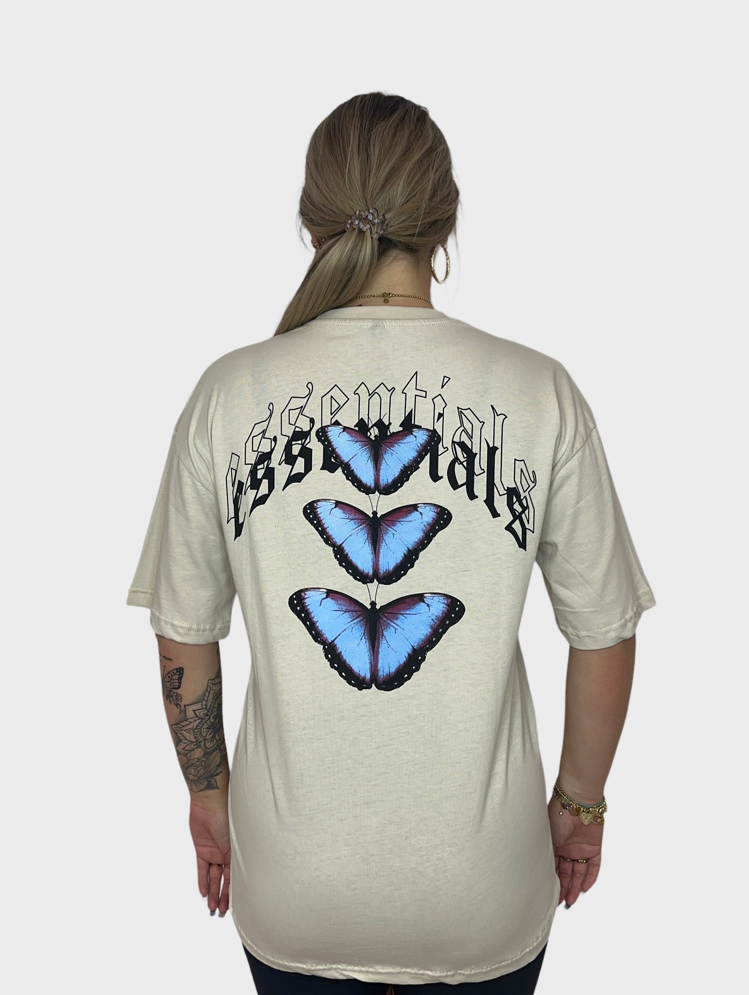 Essentials Butterfly T-Shirt - Beige