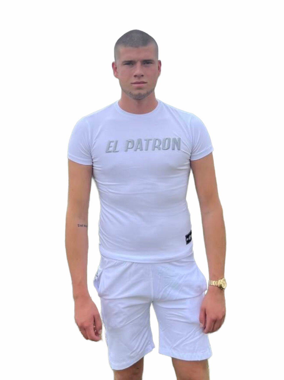 El Patron Trainingspak Short - Wit - Flexxfashion Flexxfashion El Patron Trainingspak Short - Wit