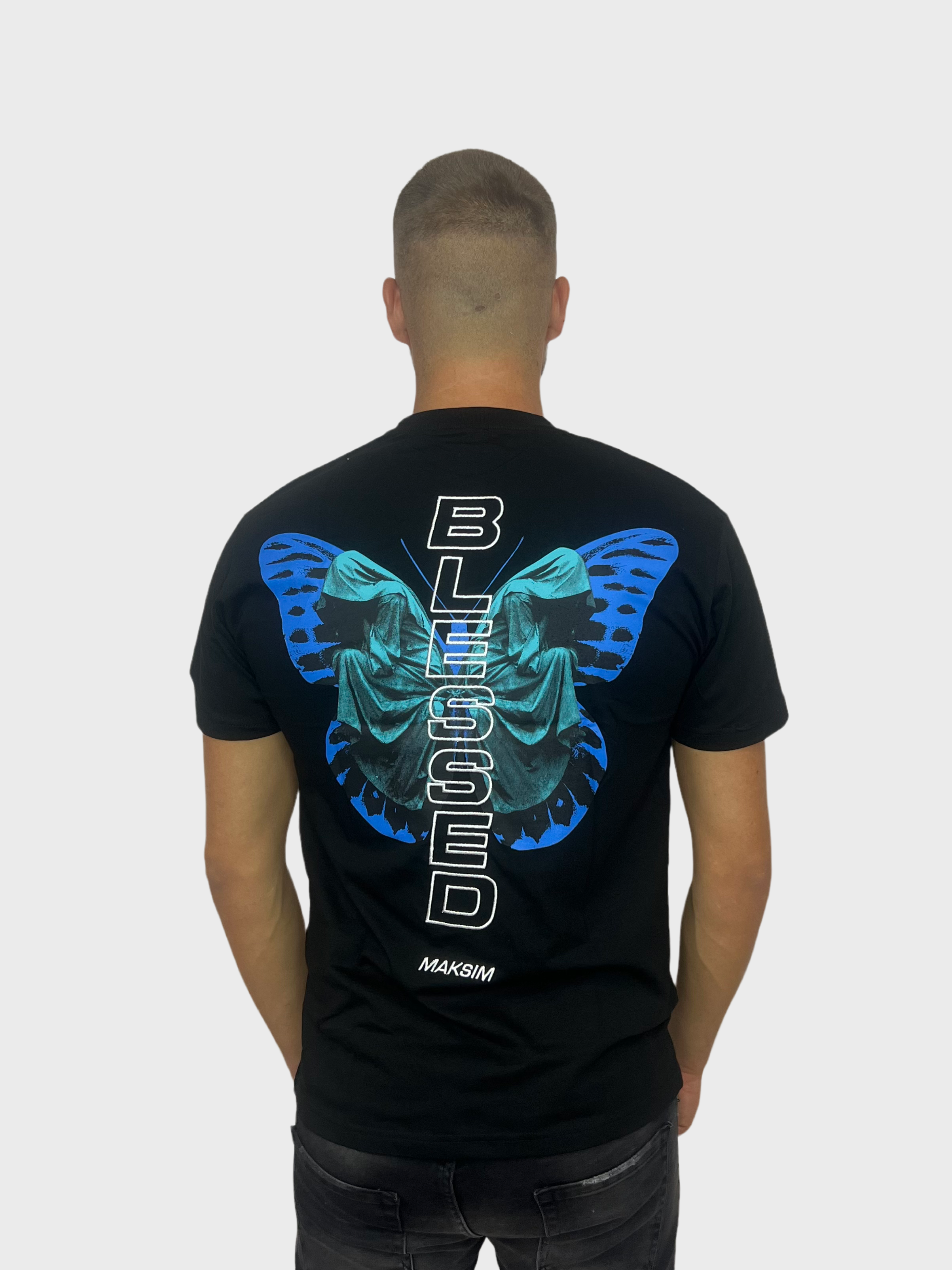 Blessed Butterfly T-Shirt - Zwart