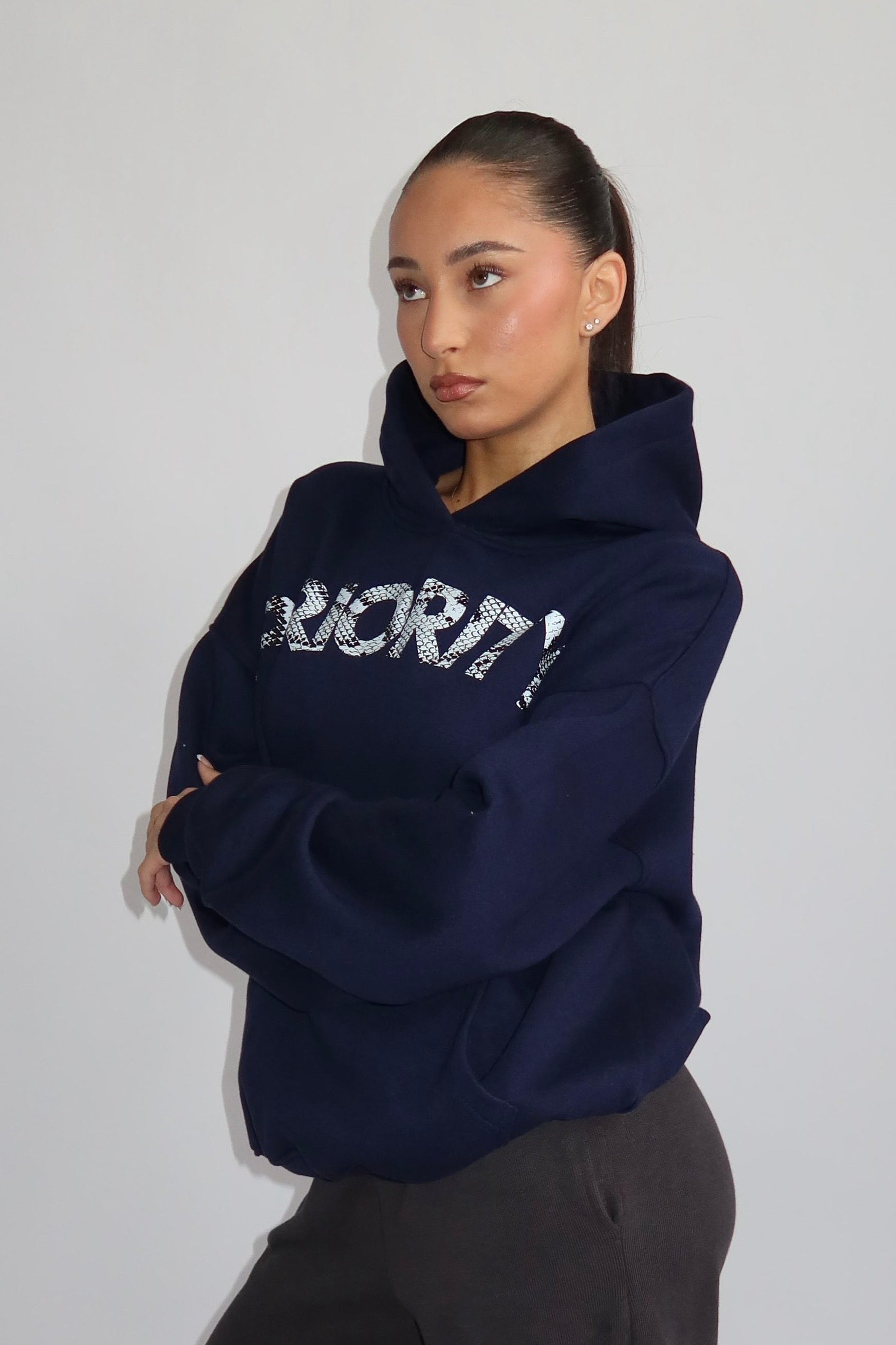 Priority Snake Hoodie - Navy