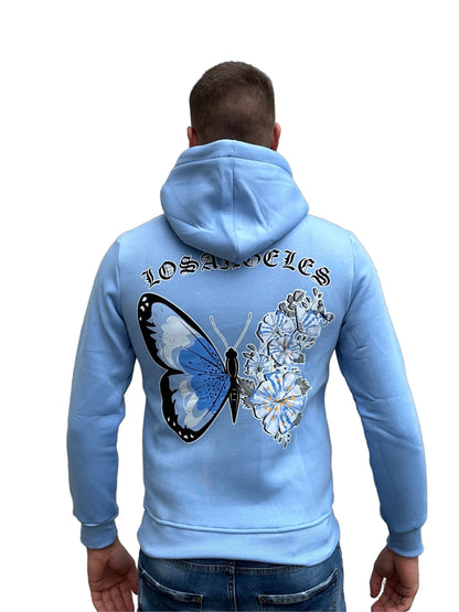 Blauwe Vlinder Hoodie - Blauw