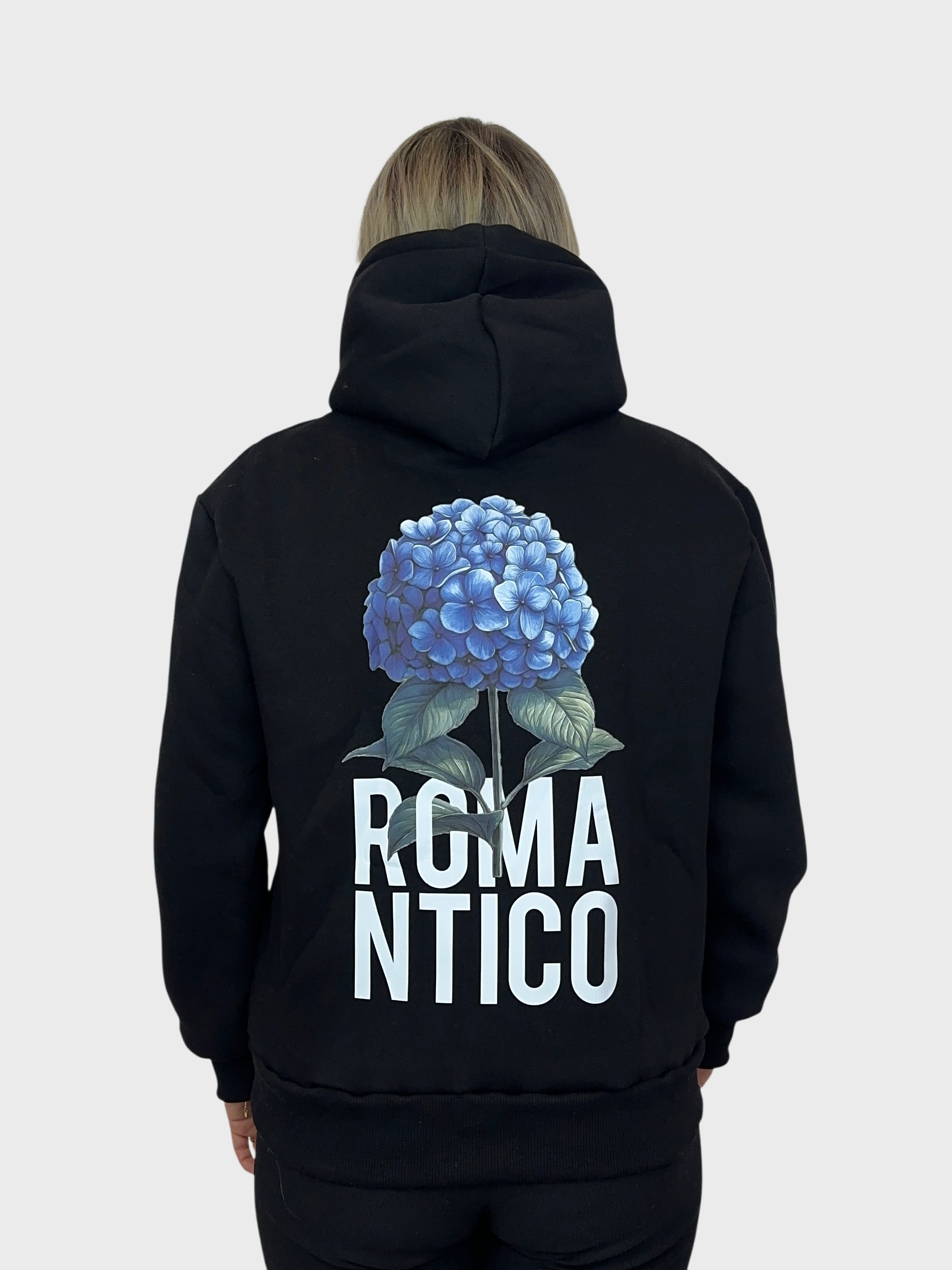 Romantica Flower Hoodie - Zwart