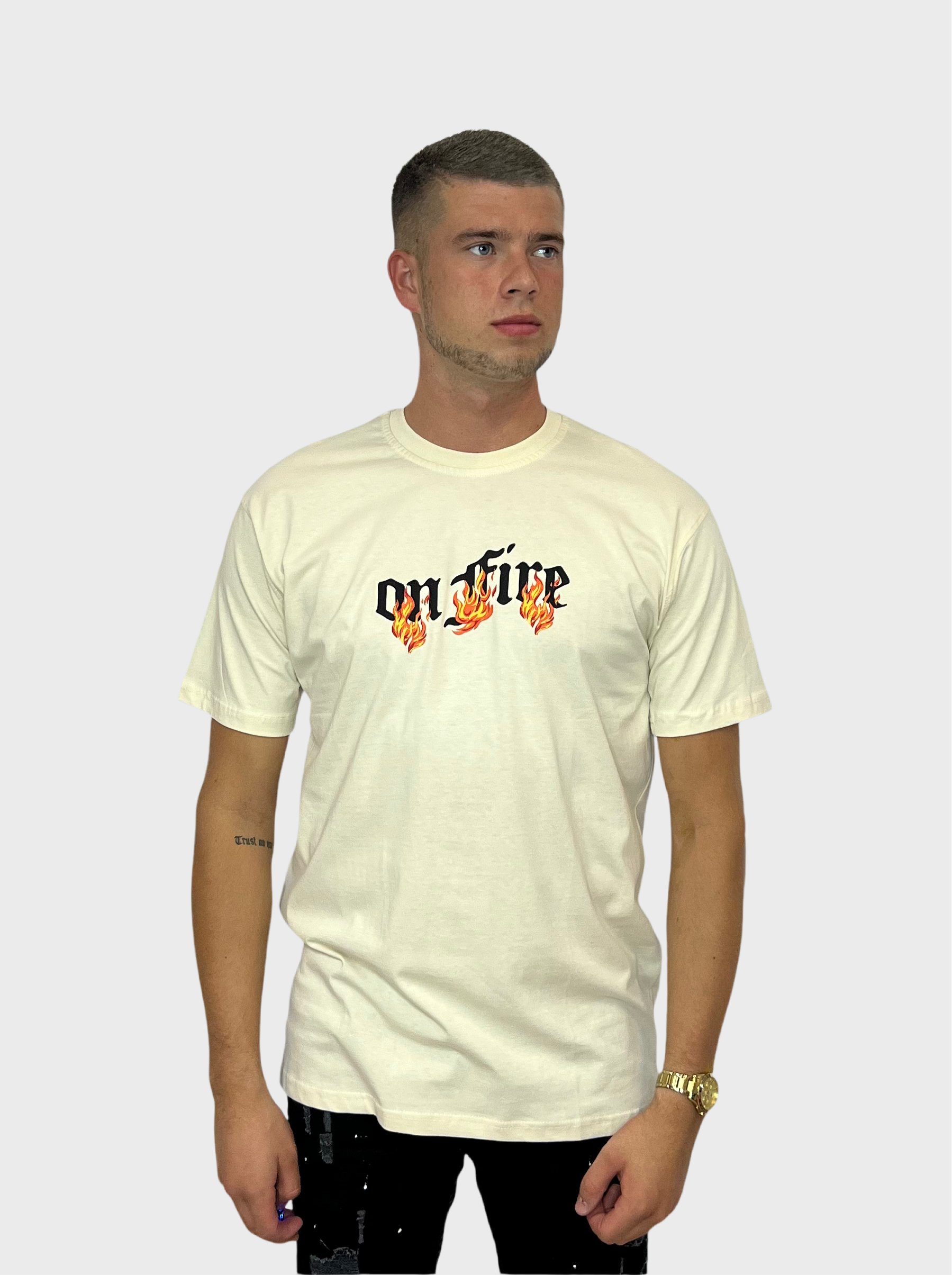 On Fire T-Shirt - Beige