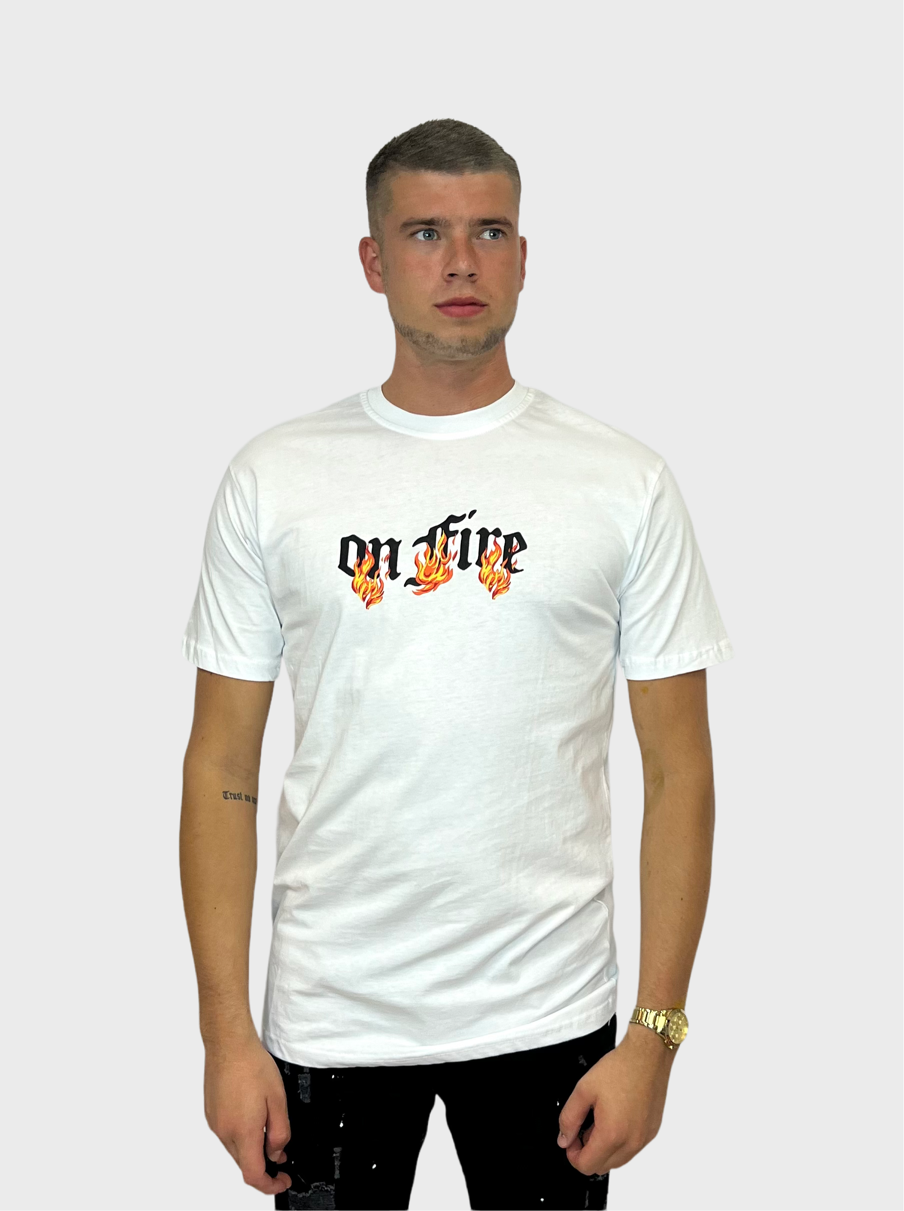 On Fire T-Shirt - Wit