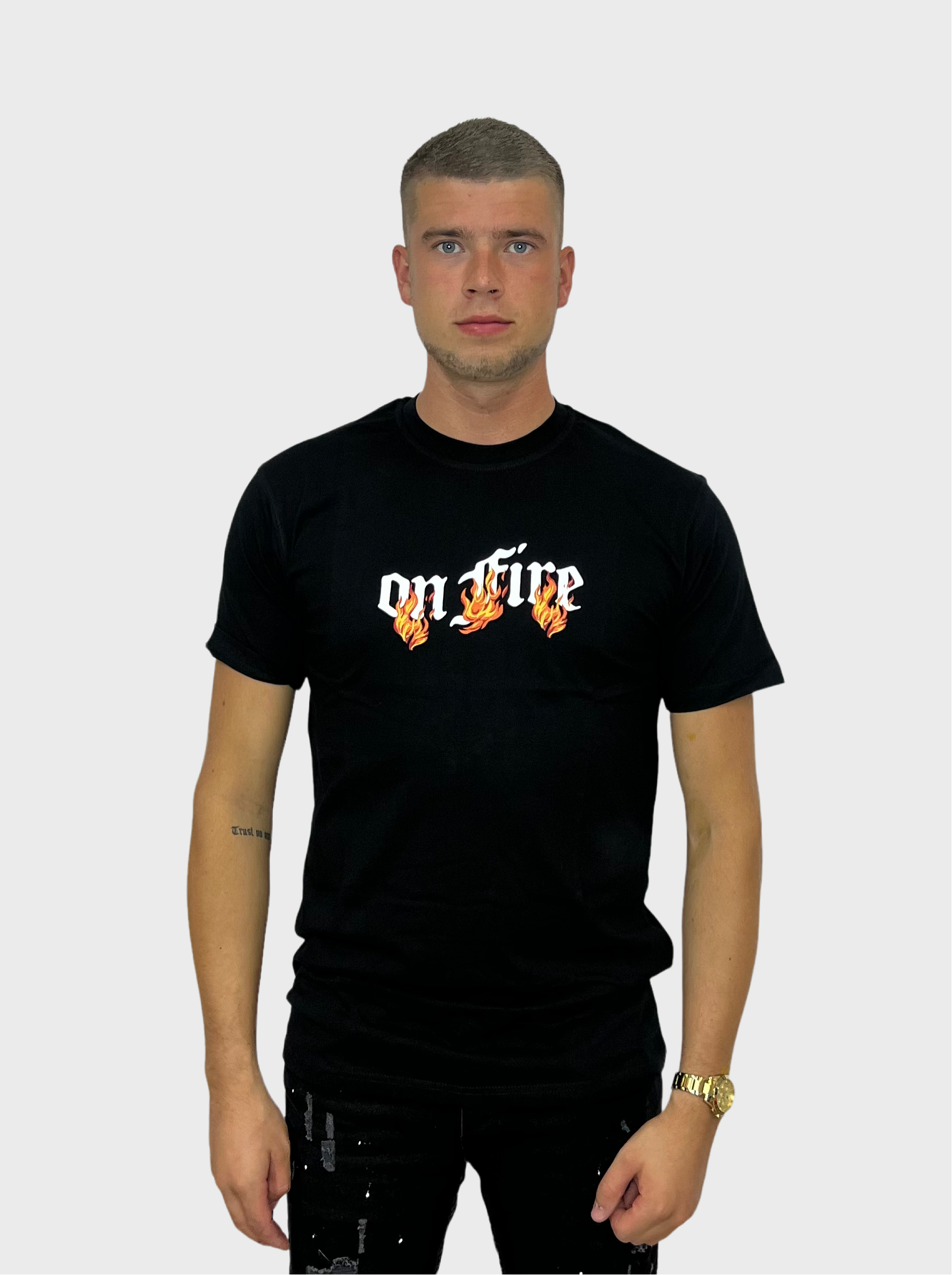 On Fire T-Shirt - Zwart