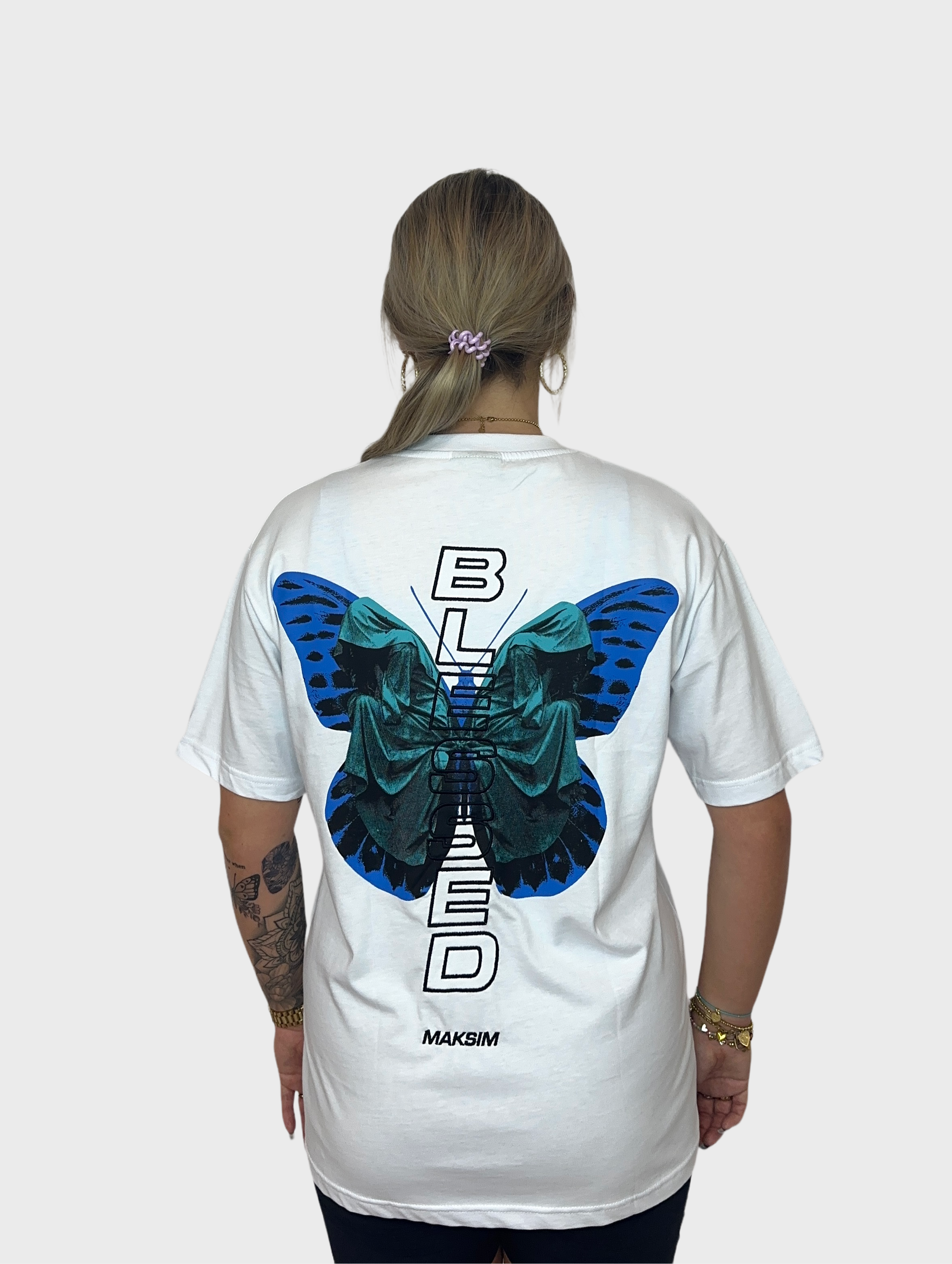 Blessed Butterfly T-Shirt - Wit