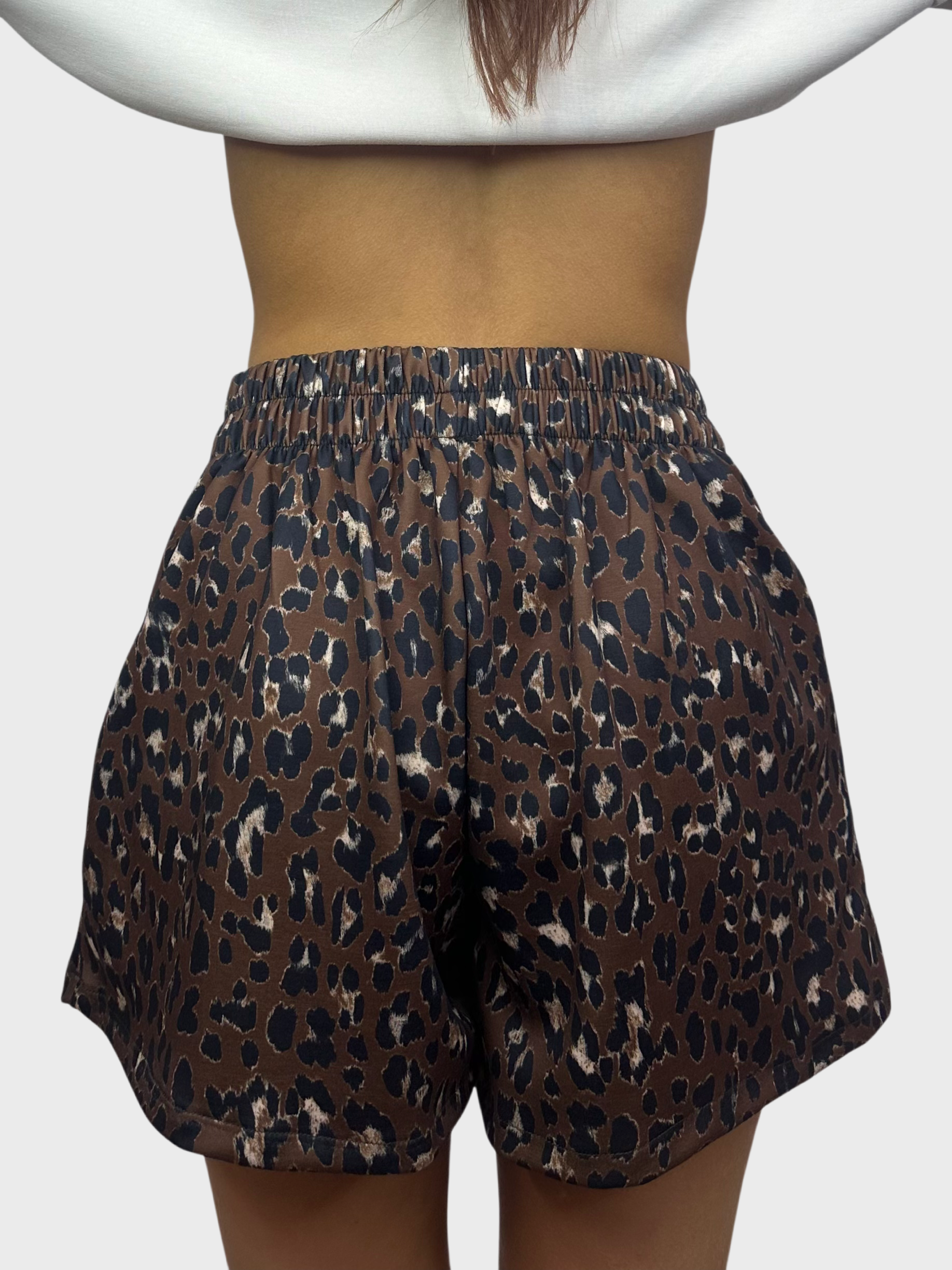 Leopard Short - Bruin met Beige