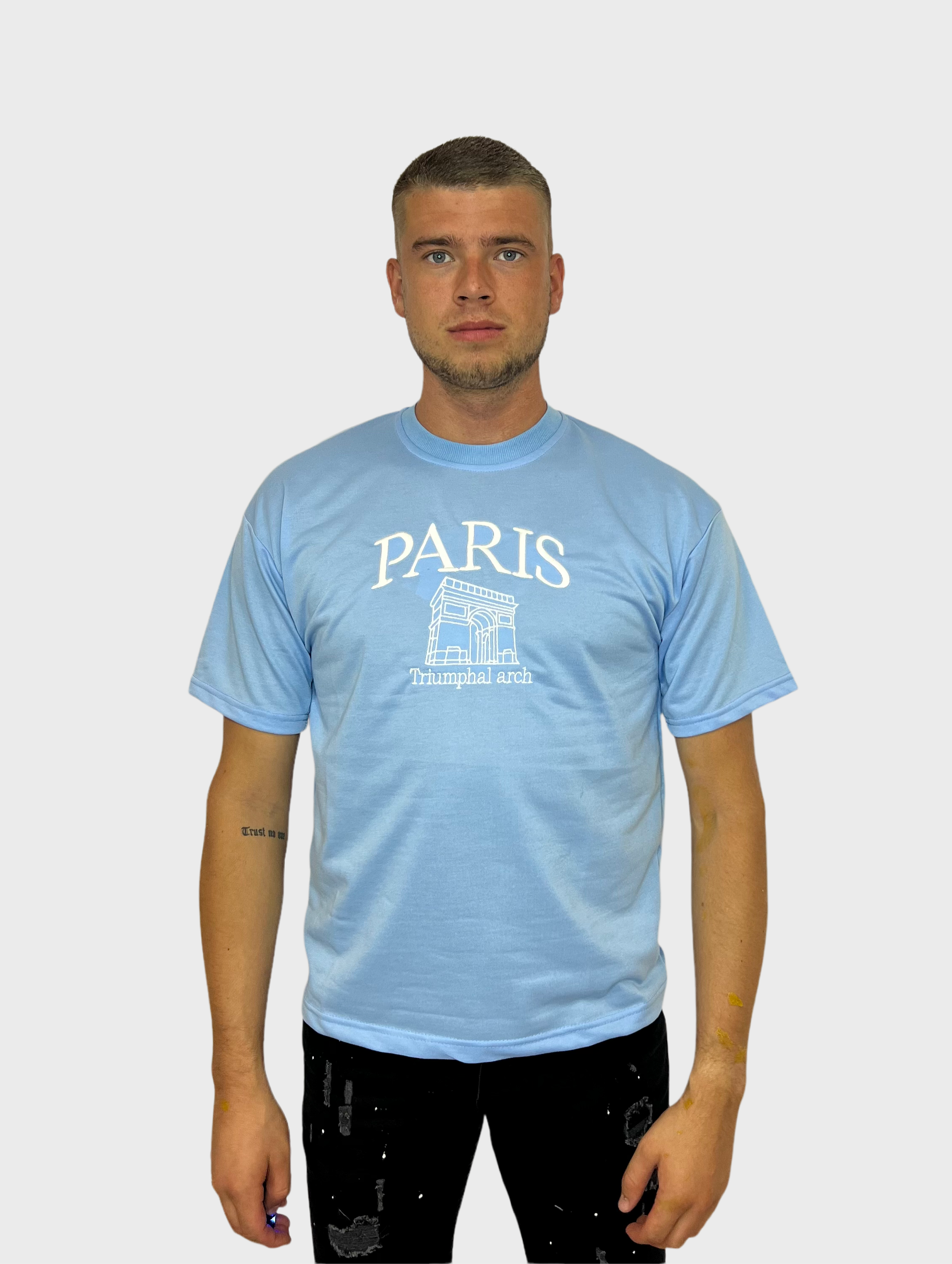 Paris Basic T-Shirt - Baby Blauw