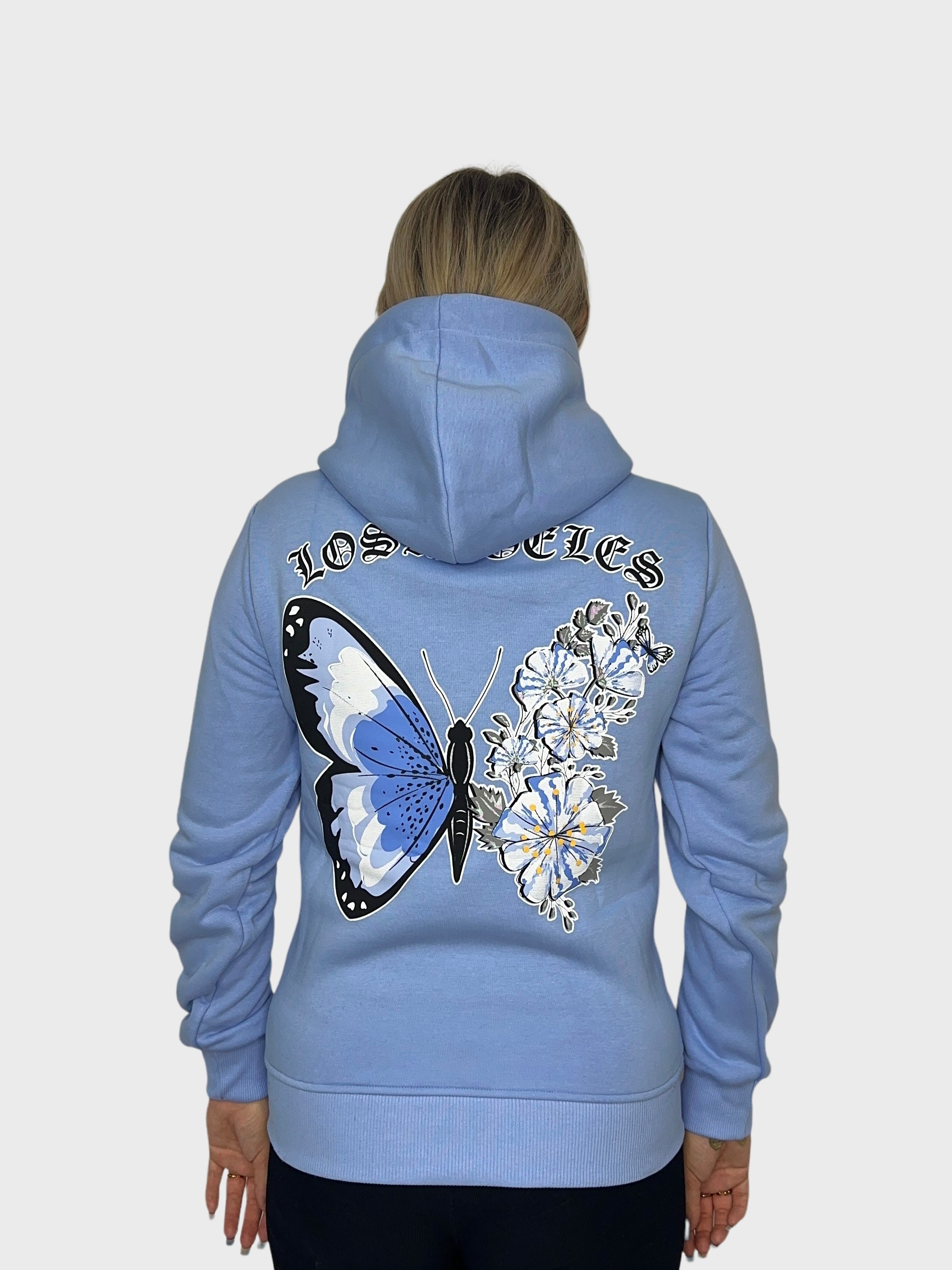 Blauwe Vlinder Hoodie - Blauw