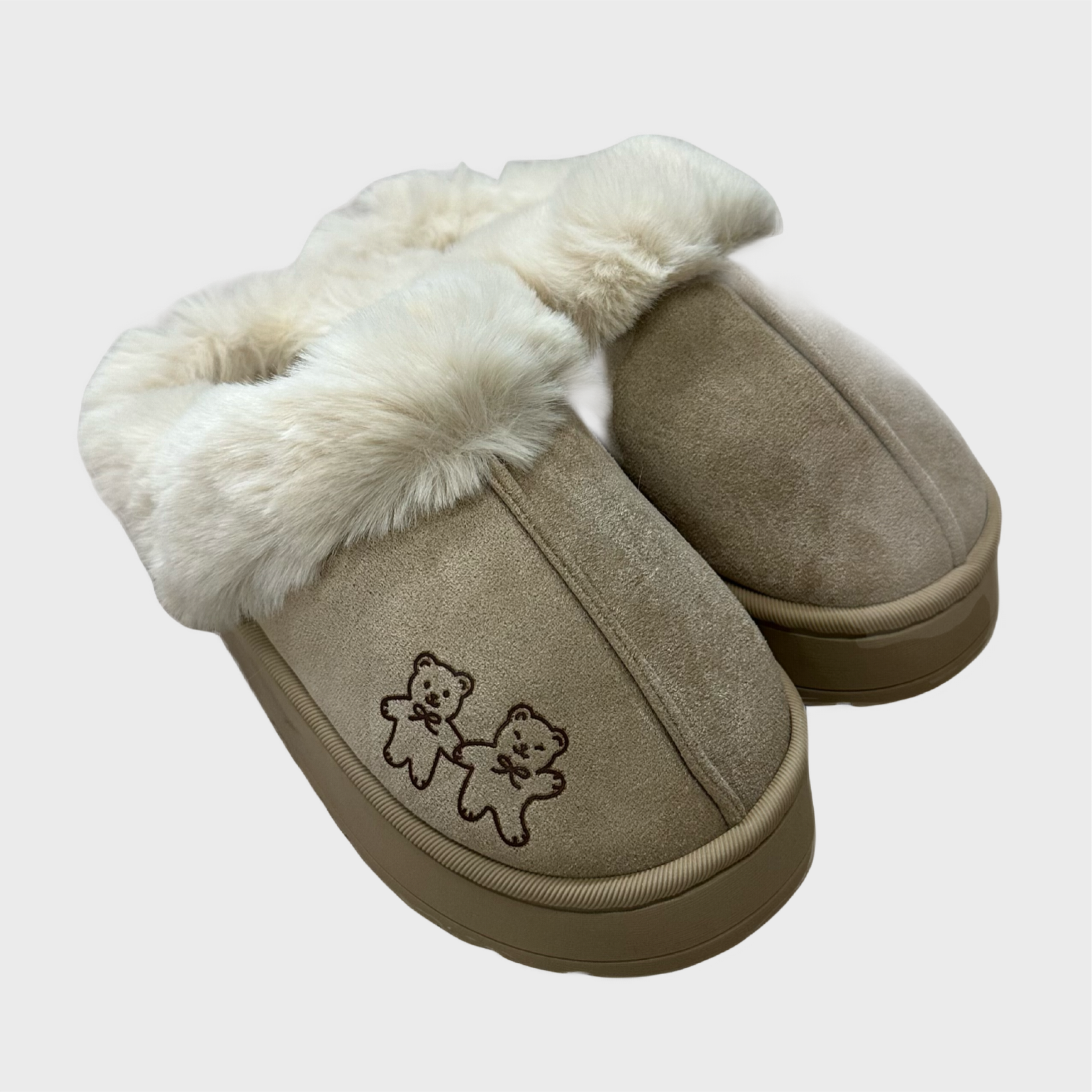 Teddy Pantoffels - Beige