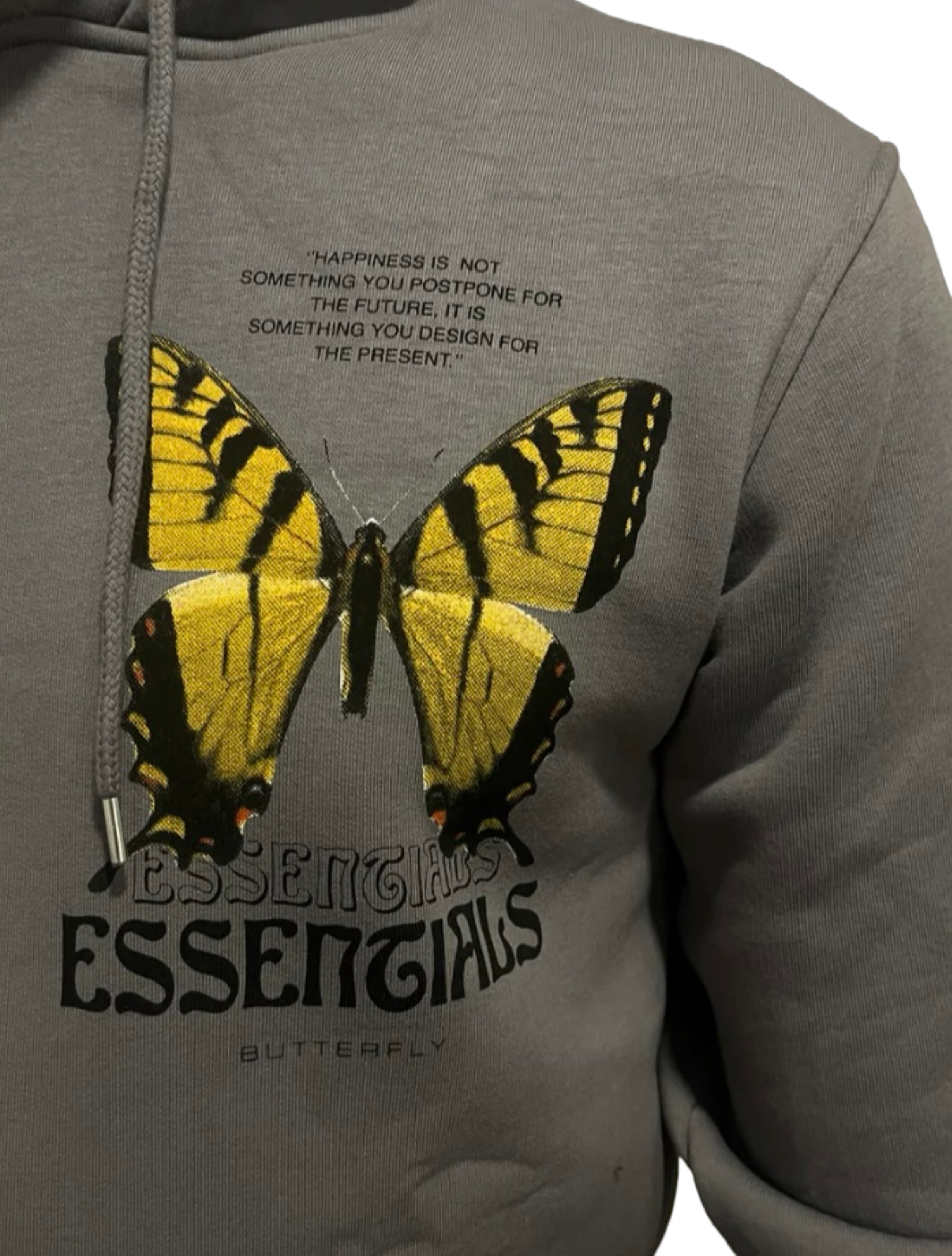 Essengials Butterfly Hoodie - Grijs - Flexxfashion Flexxfashion Essengials Butterfly Hoodie - Grijs