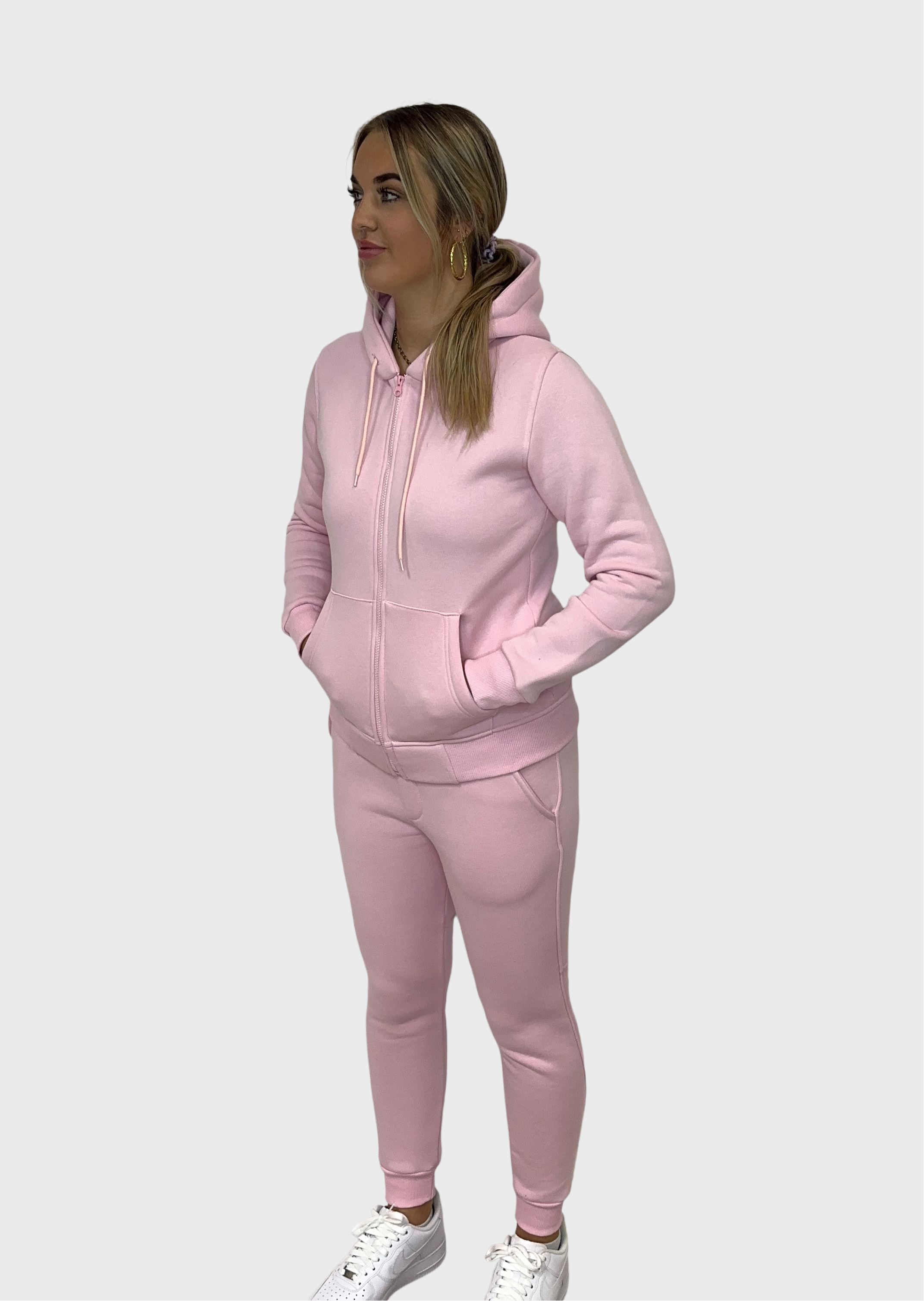 Comfy met Rits Trainingspak - Licht Roze