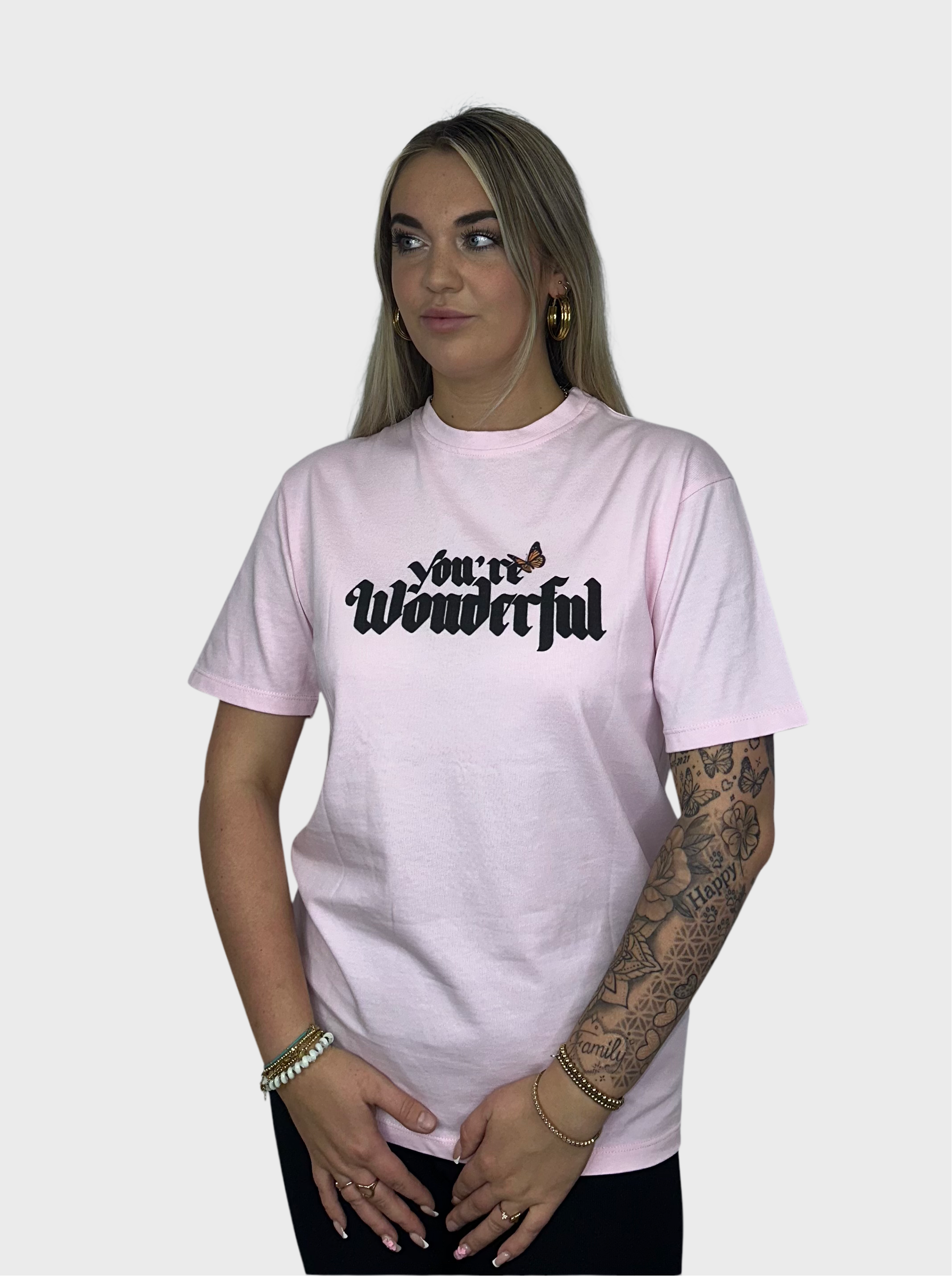 You’re Wonderful T-Shirt - Roze