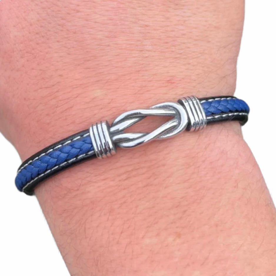 Anchor Connection Bracelet - Black And Blue - Flexxfashion Flexxfashion Anchor Connection Bracelet - Black And Blue