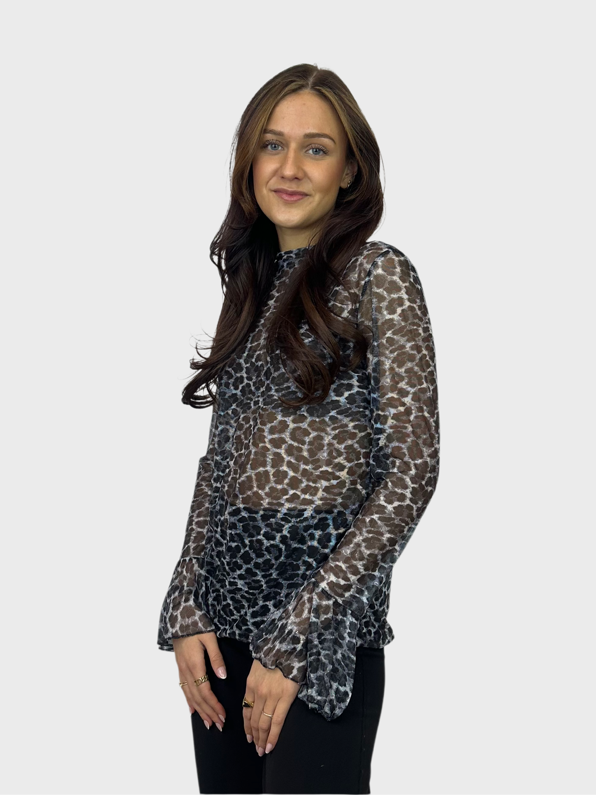 Stefanie Top - Leopard Grijs