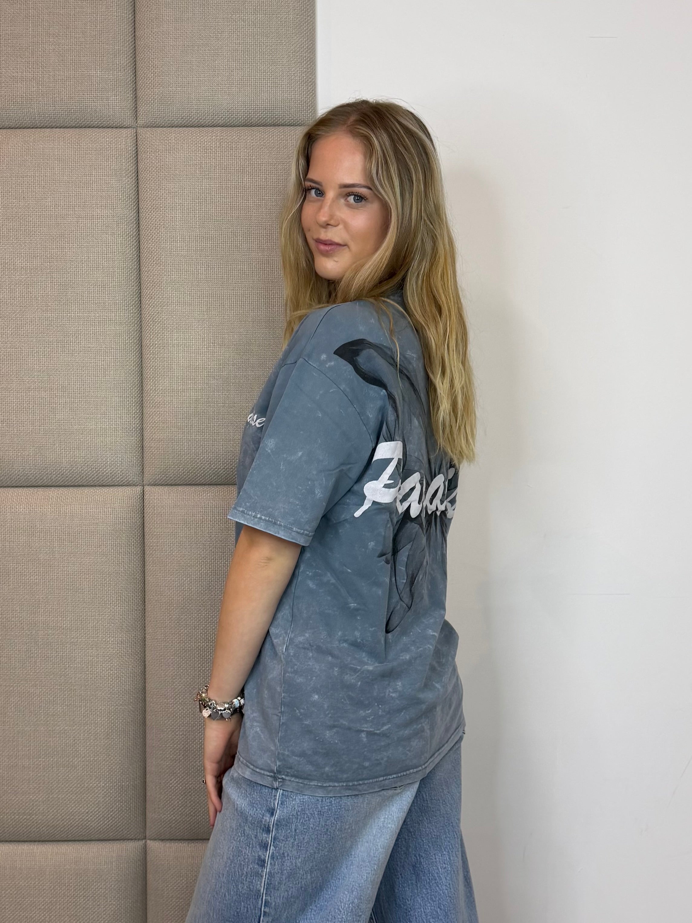 Paradise T-Shirt - Gewassen Blauw