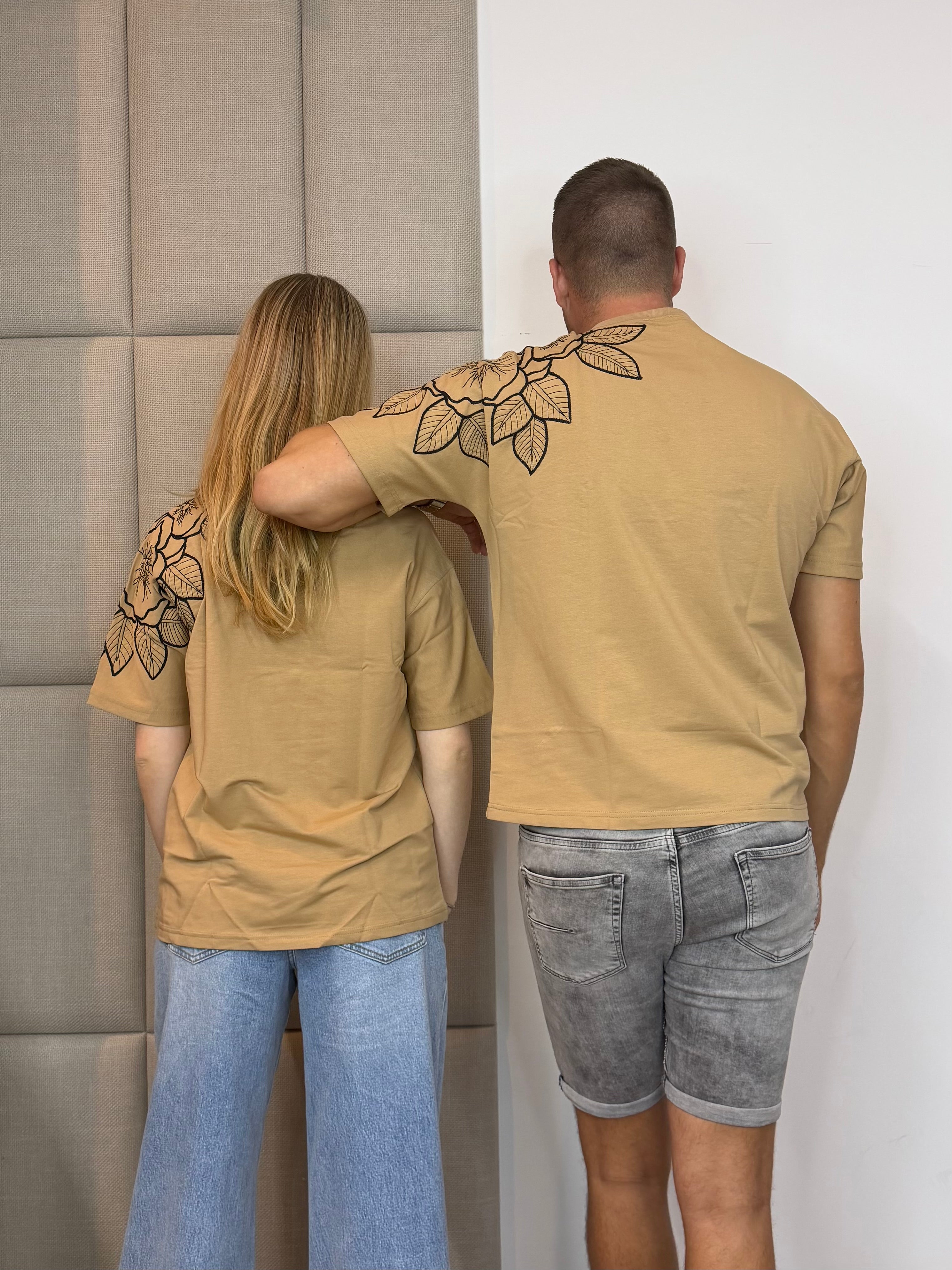 Big Flower T-Shirt - Camel