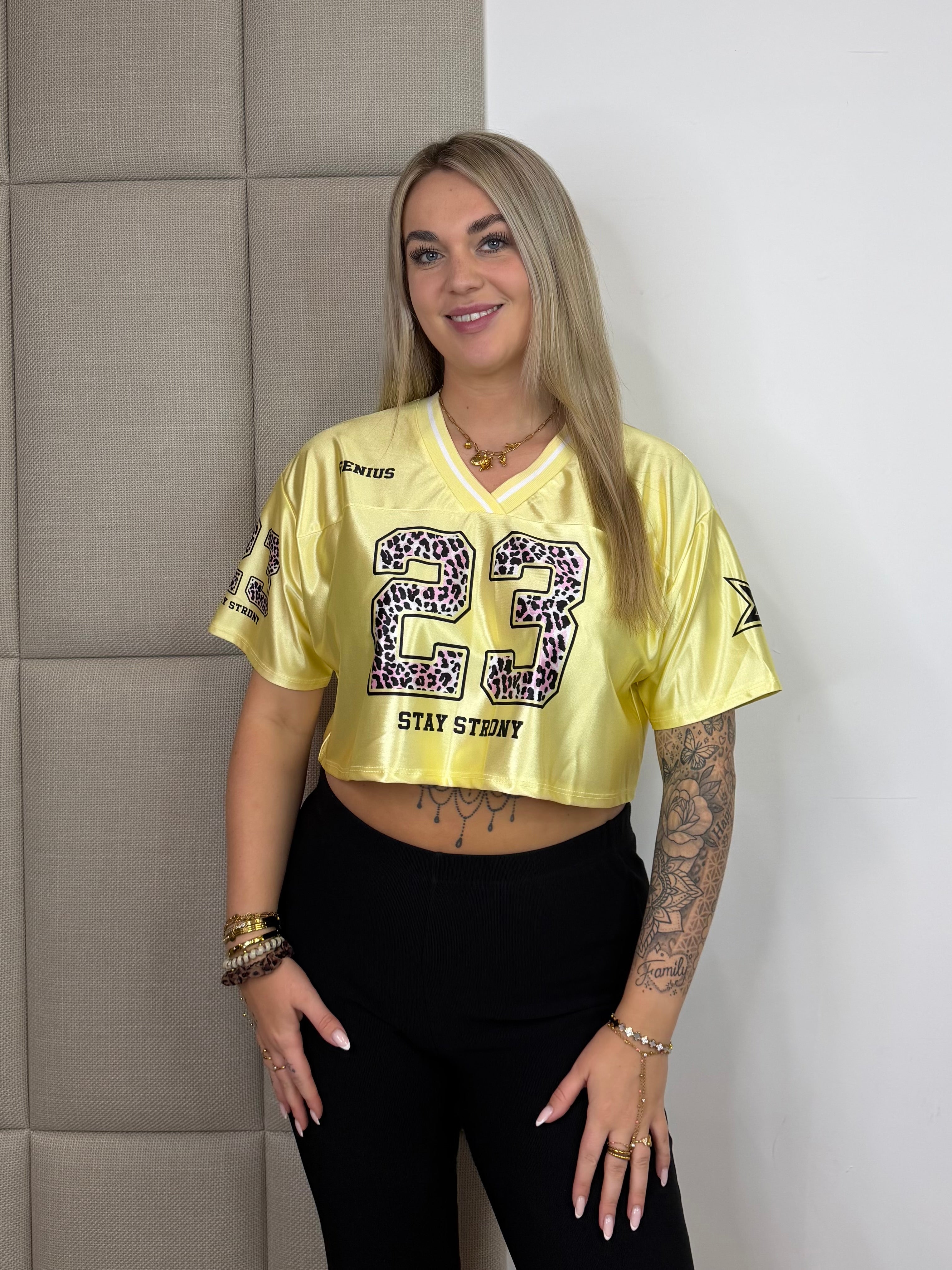 Genius Jersey Top - Geel