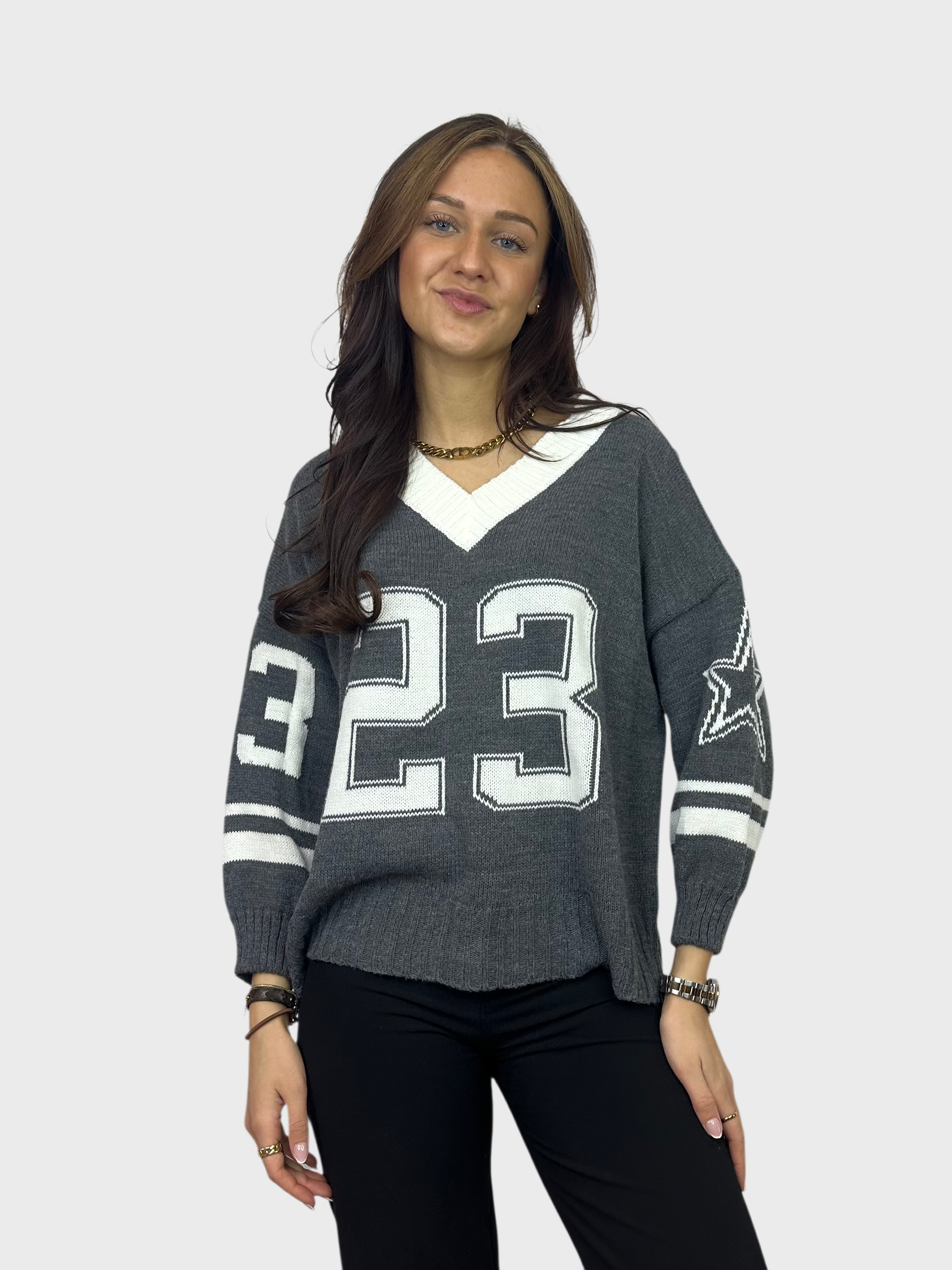 Stars 23 Sweater - Grijs