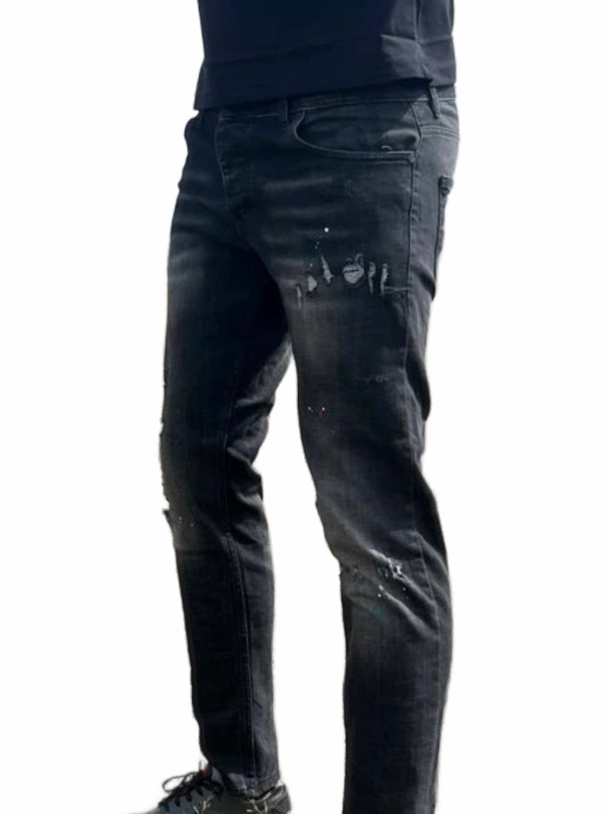 Opty Slim Fit Jean - Zwart - Flexxfashion Flexxfashion Opty Slim Fit Jean - Zwart