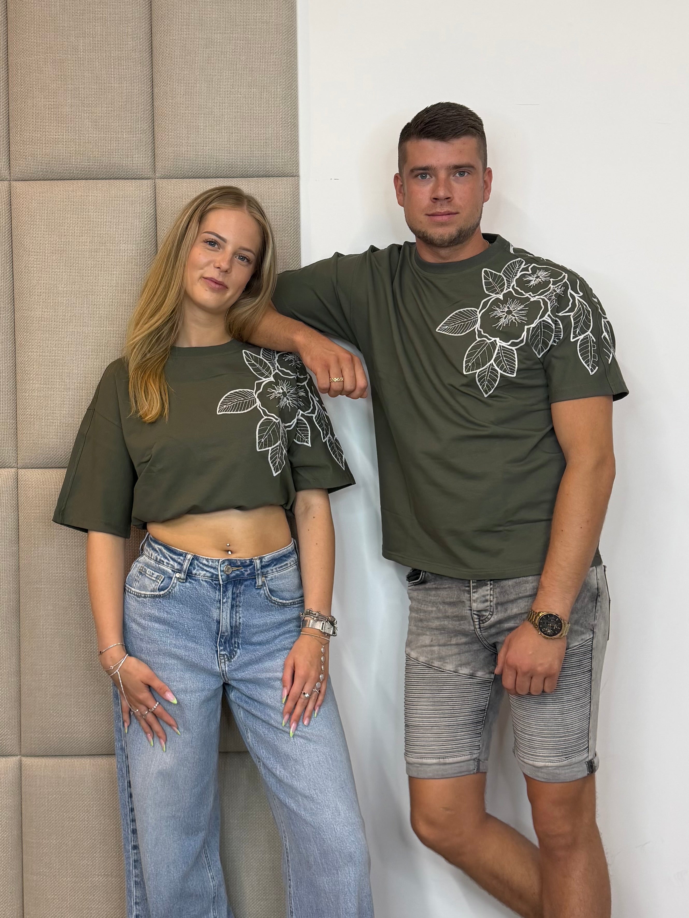 Big Flower T-Shirt - Army