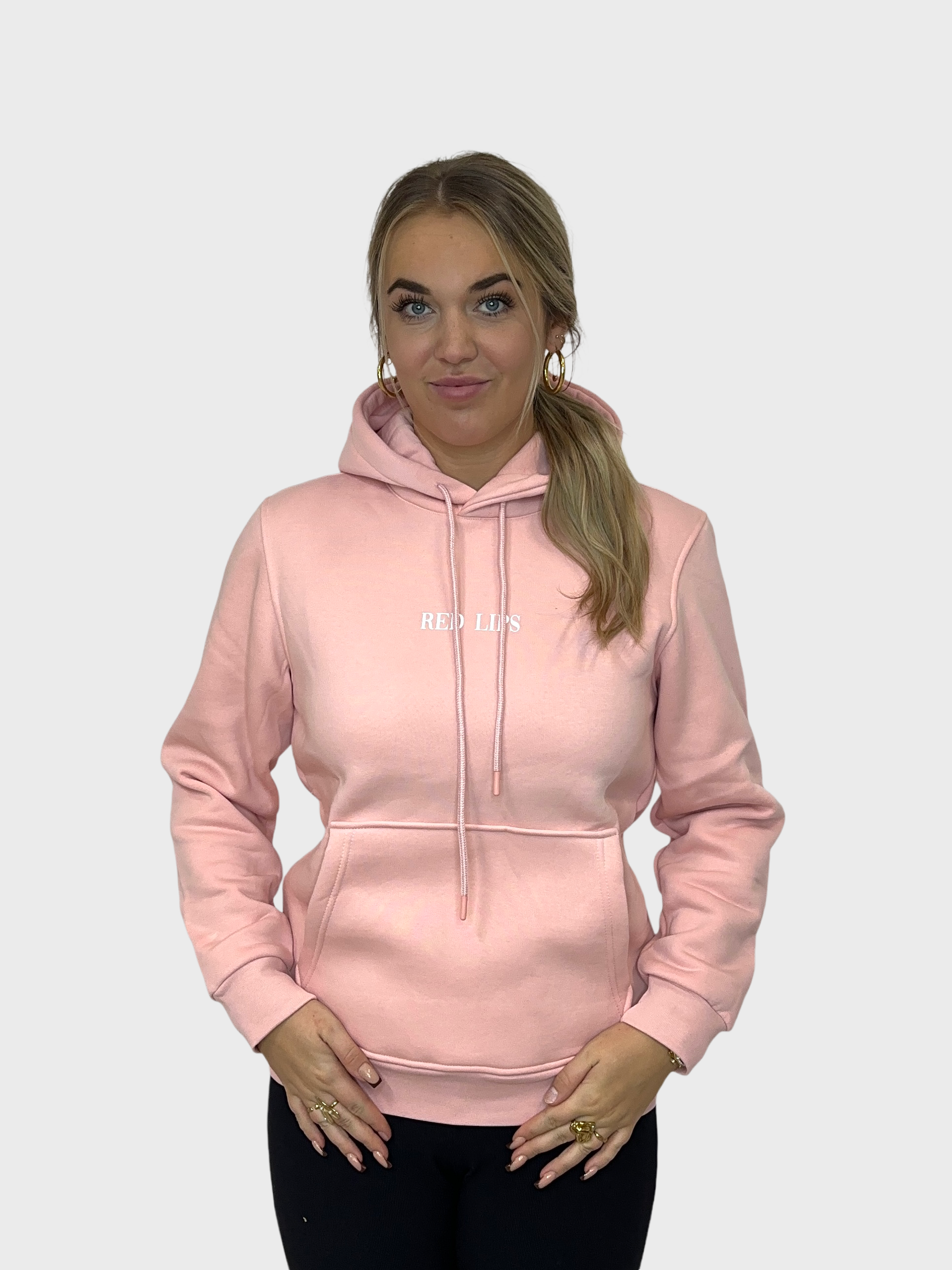 Red Lips Hoodie - Roze