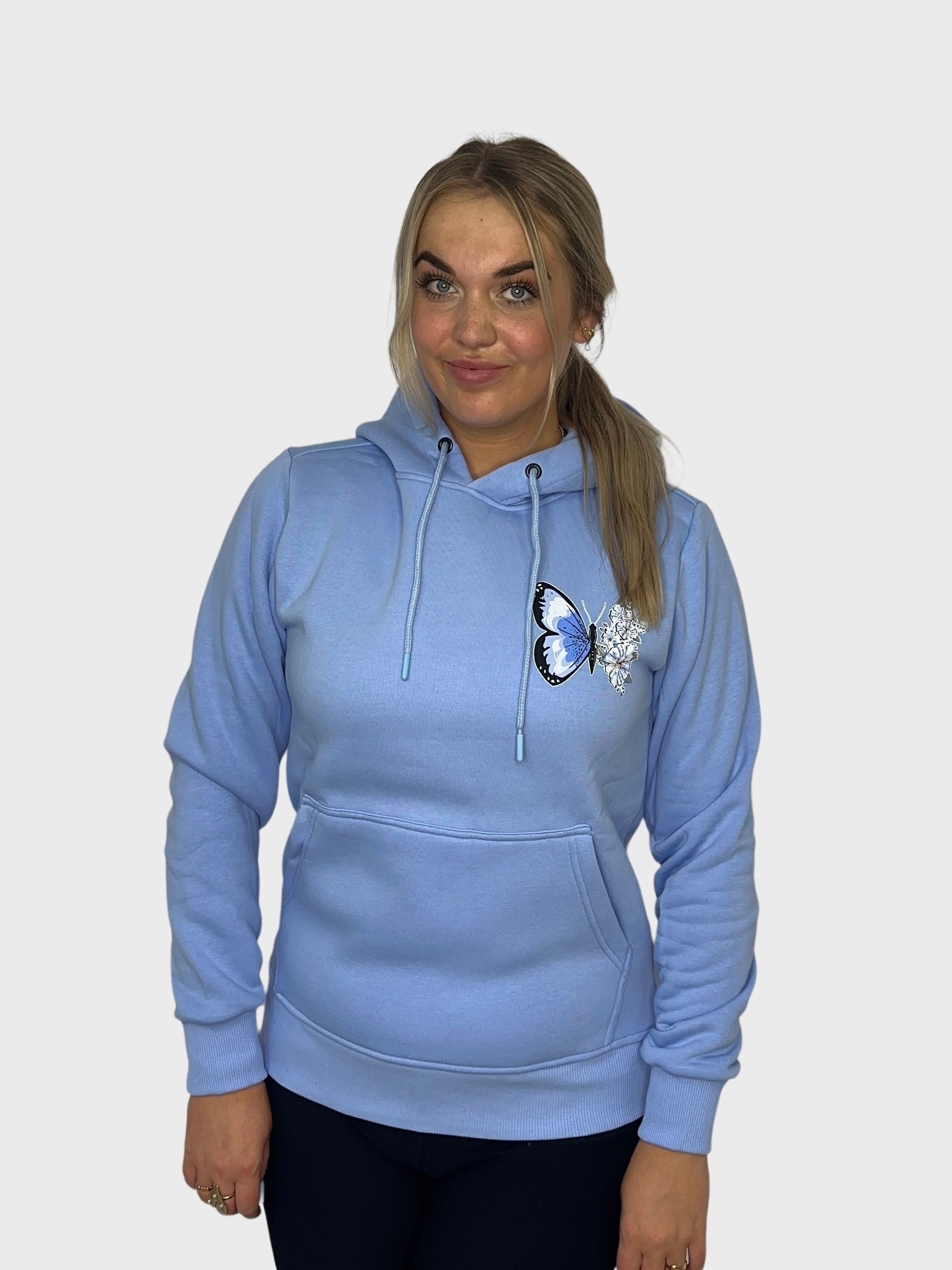 Blauwe Vlinder Hoodie - Blauw