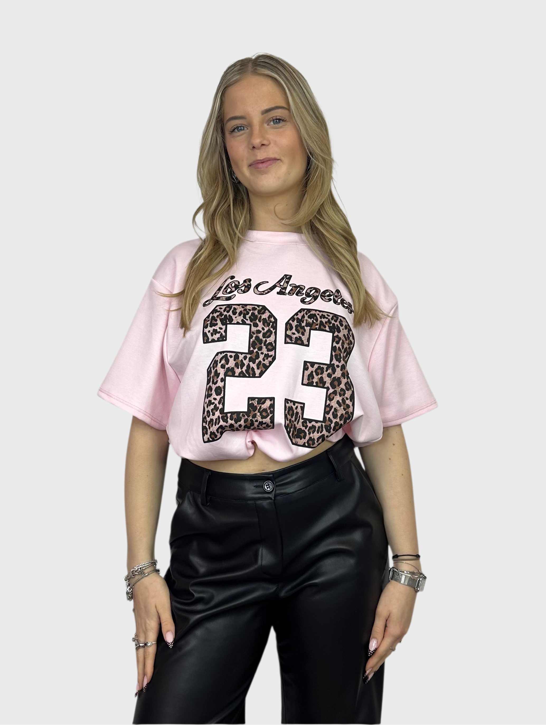 LA Leopard Top - Roze