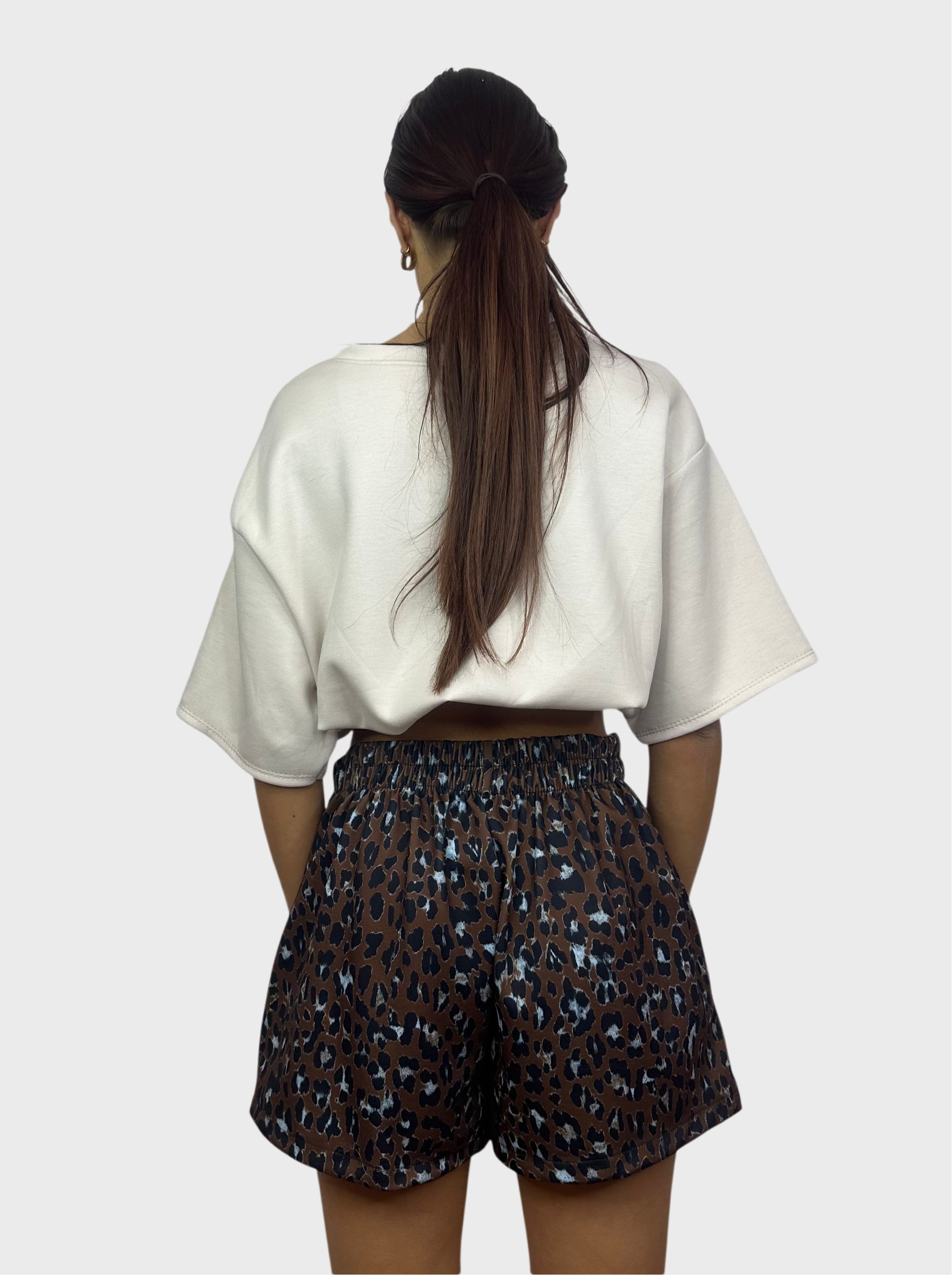 Leopard Short - Bruin met Blauw