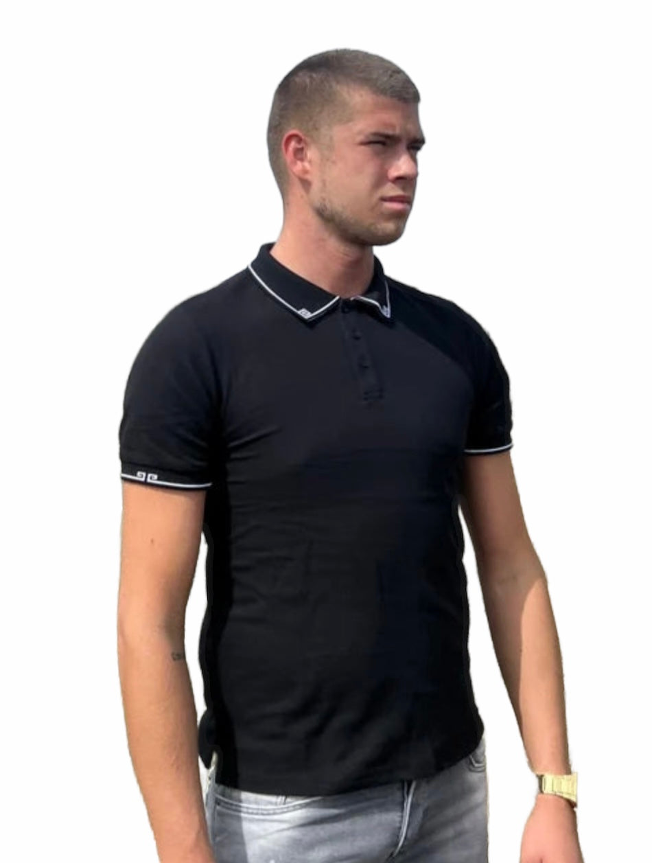 Greece Polo - Zwart - Flexxfashion Flexxfashion Greece Polo - Zwart