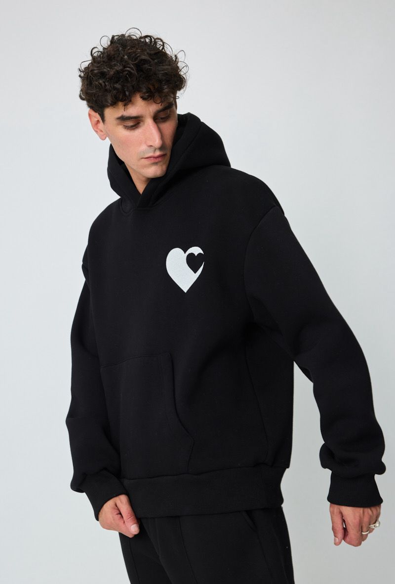 Clasica Heart Hoodie - Zwart