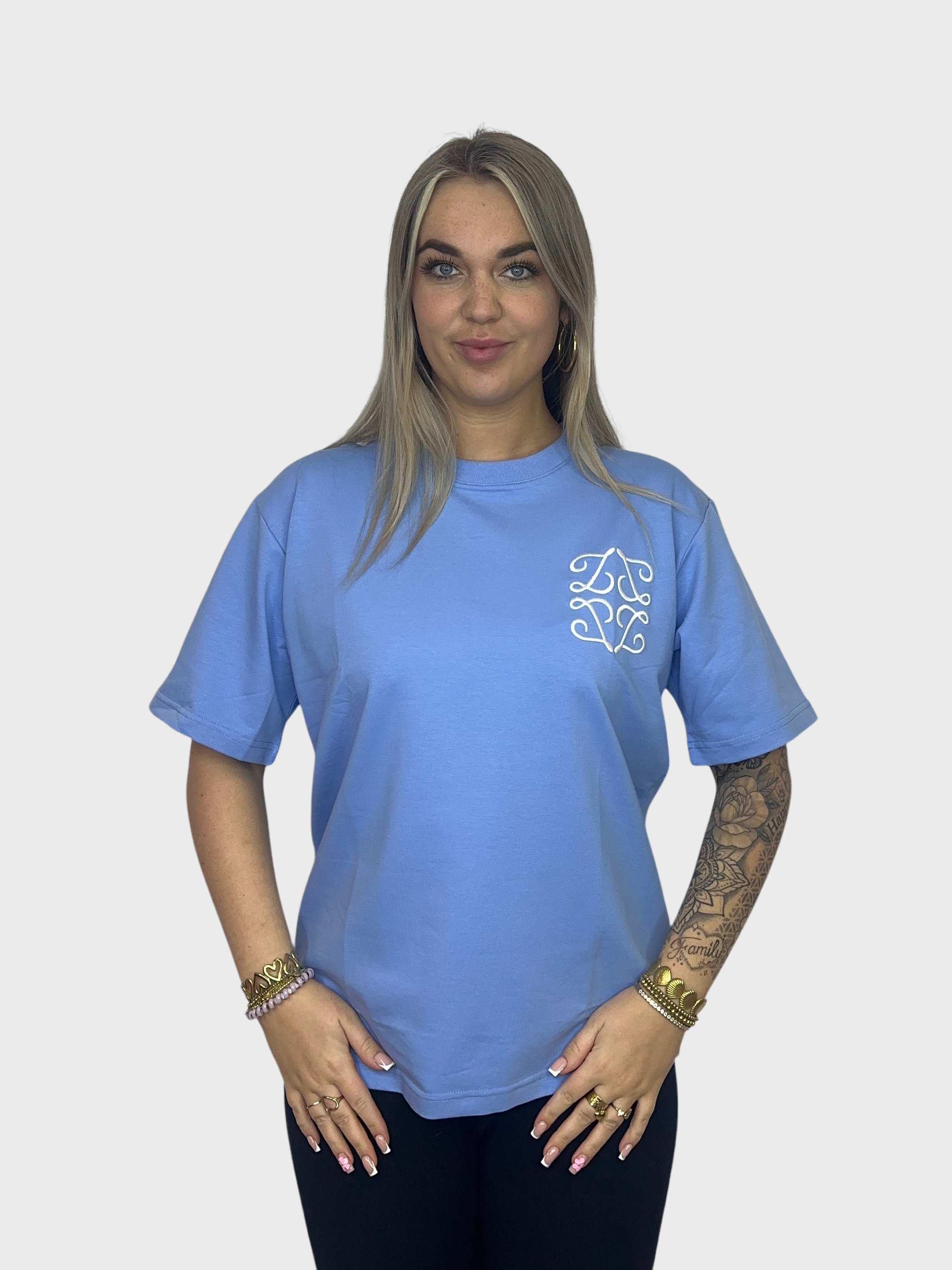 Basic Figure T-Shirt - Baby Blauw
