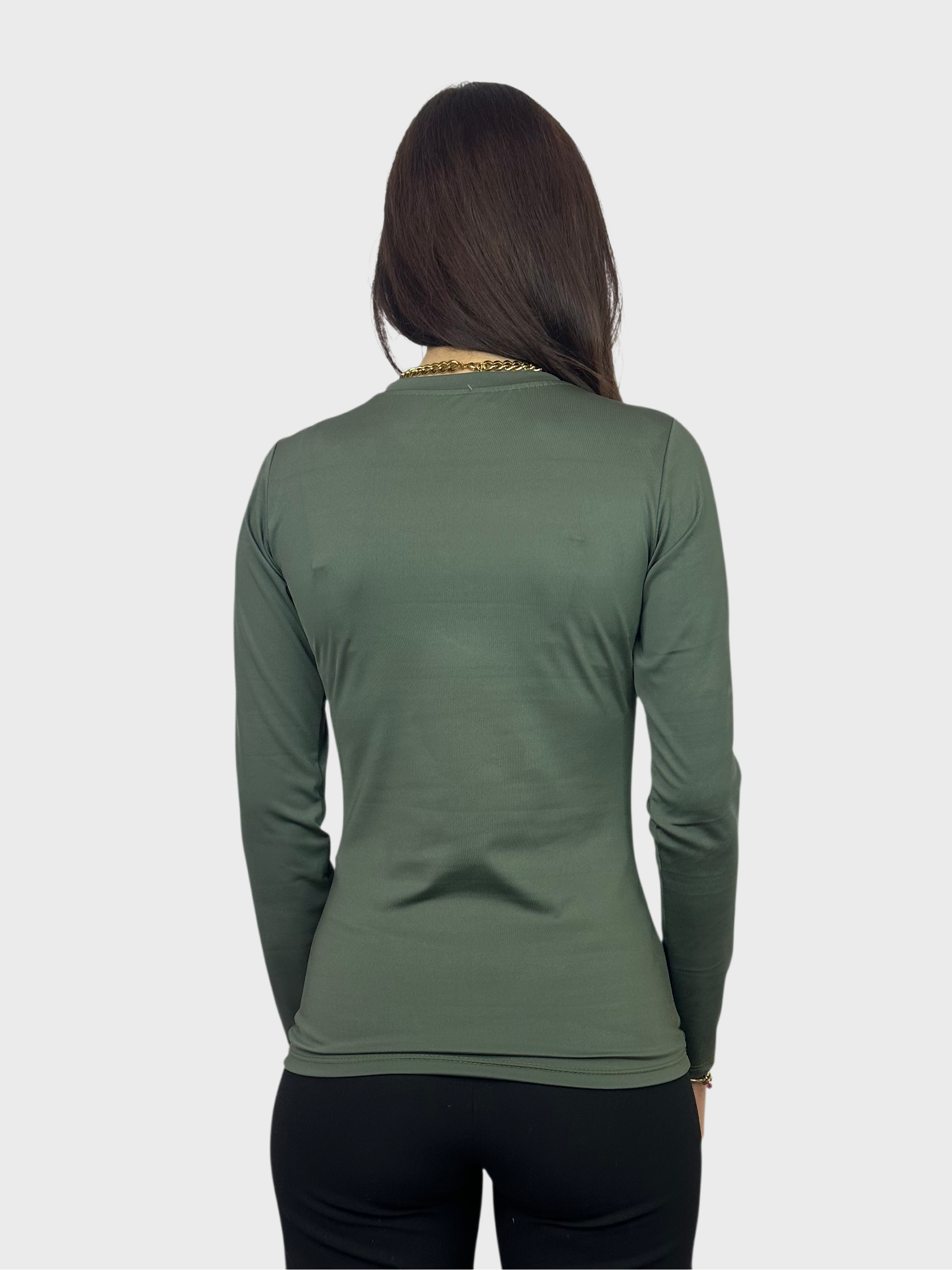 Basic Longsleeve Top - Army Groen