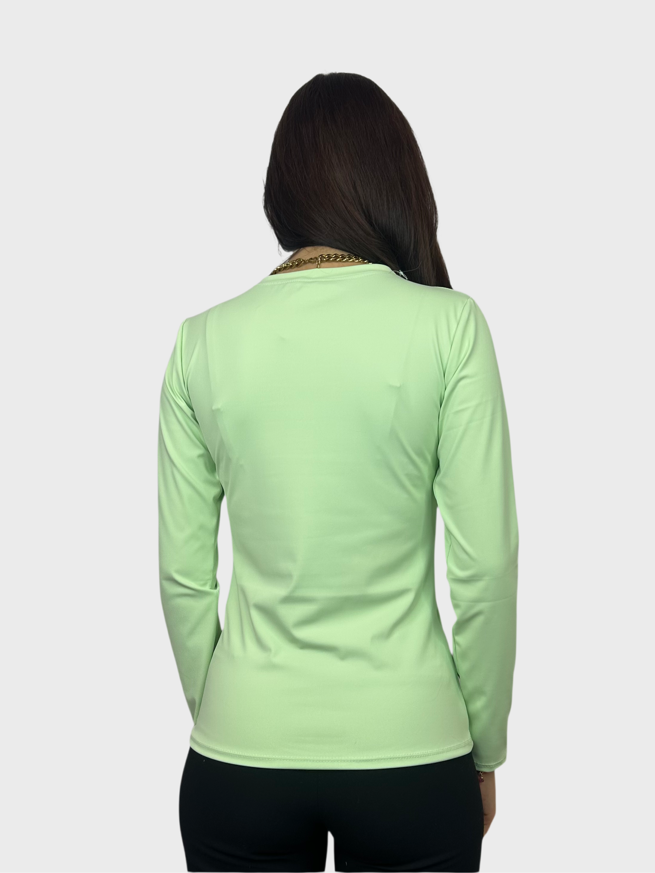 Basic Longsleeve Top - Licht Groen