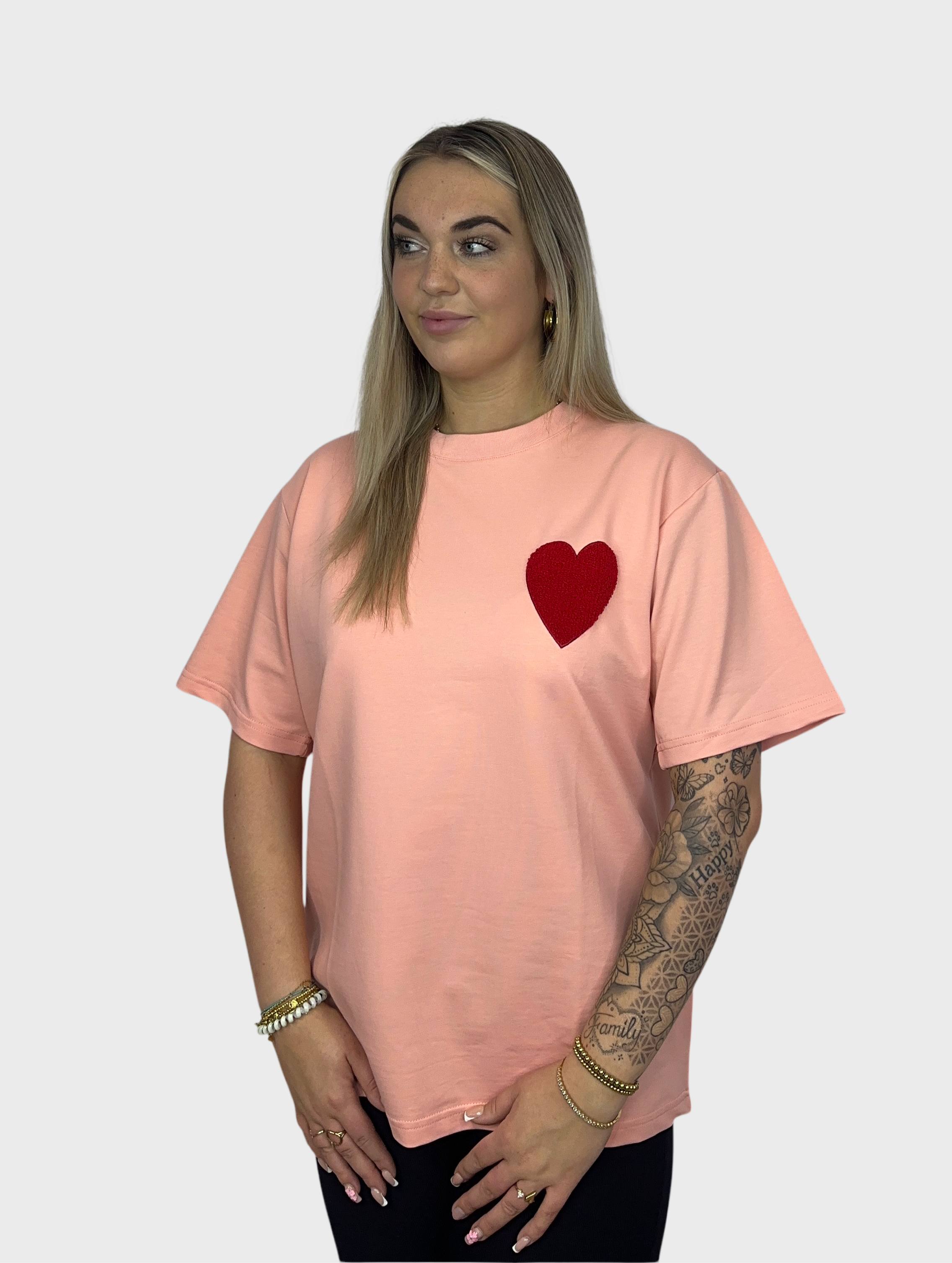 Basic Heart T-Shirt - Peach