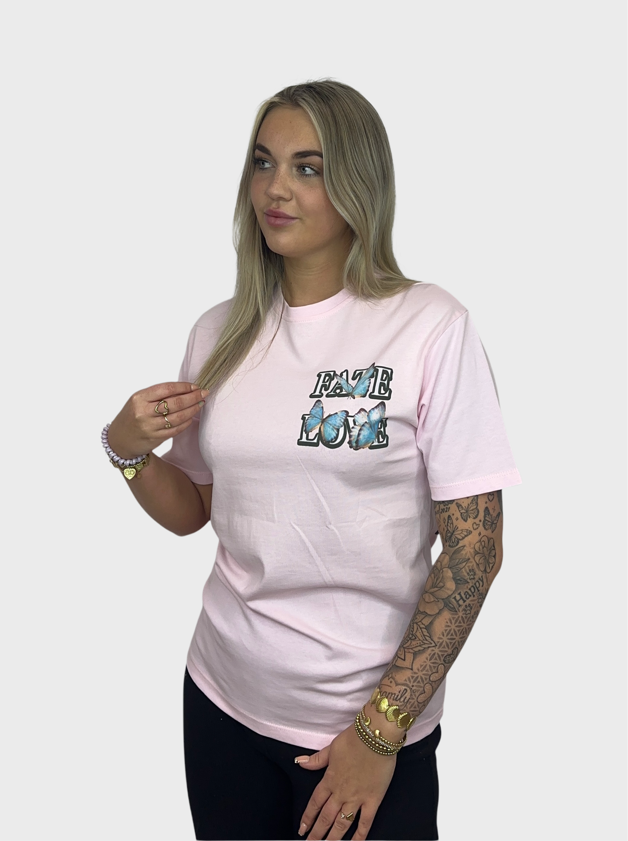 Fate Love Butterfly T-Shirt - Roze