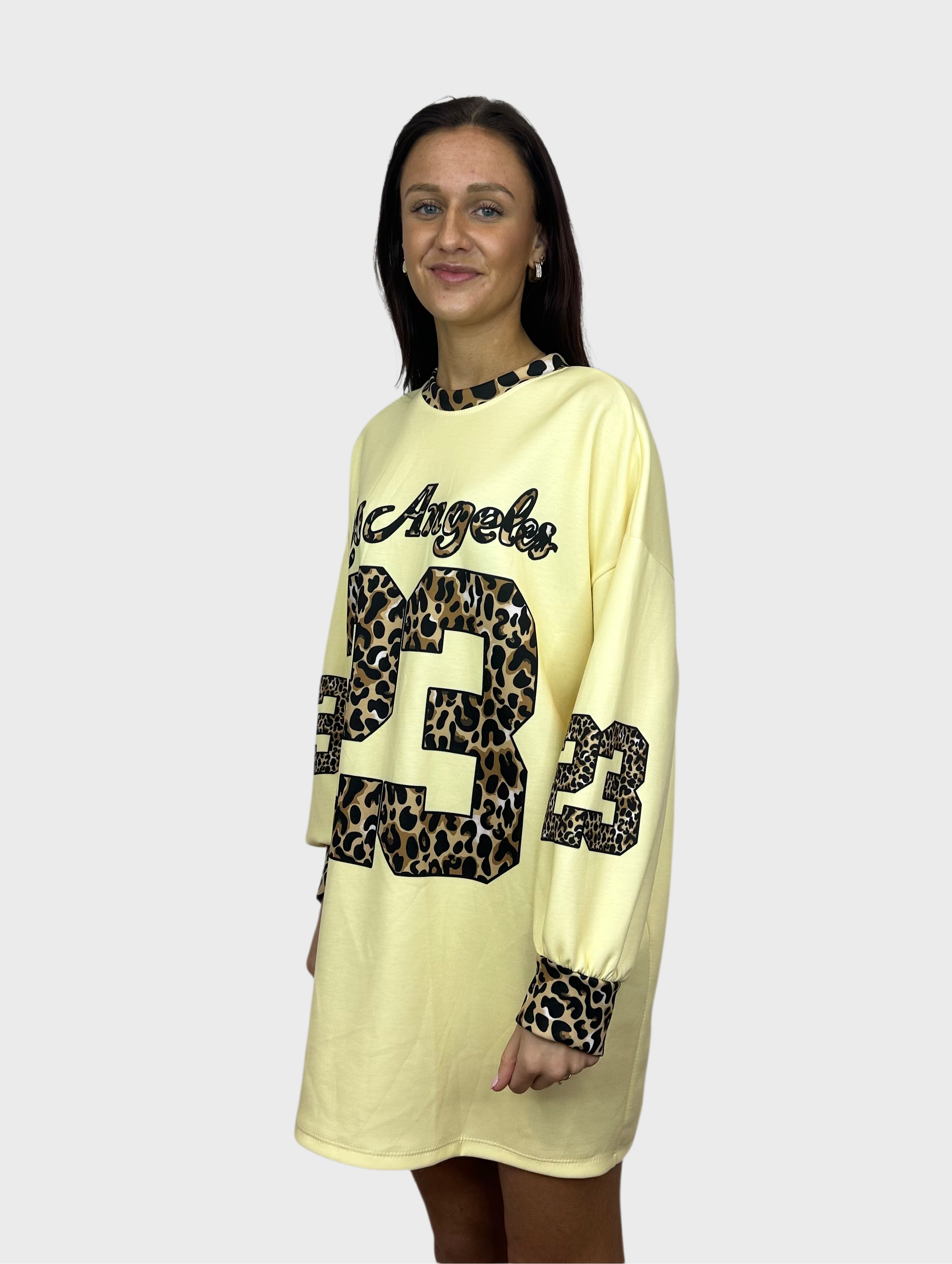 Los Angeles T-Shirt Dress - Butter Yellow