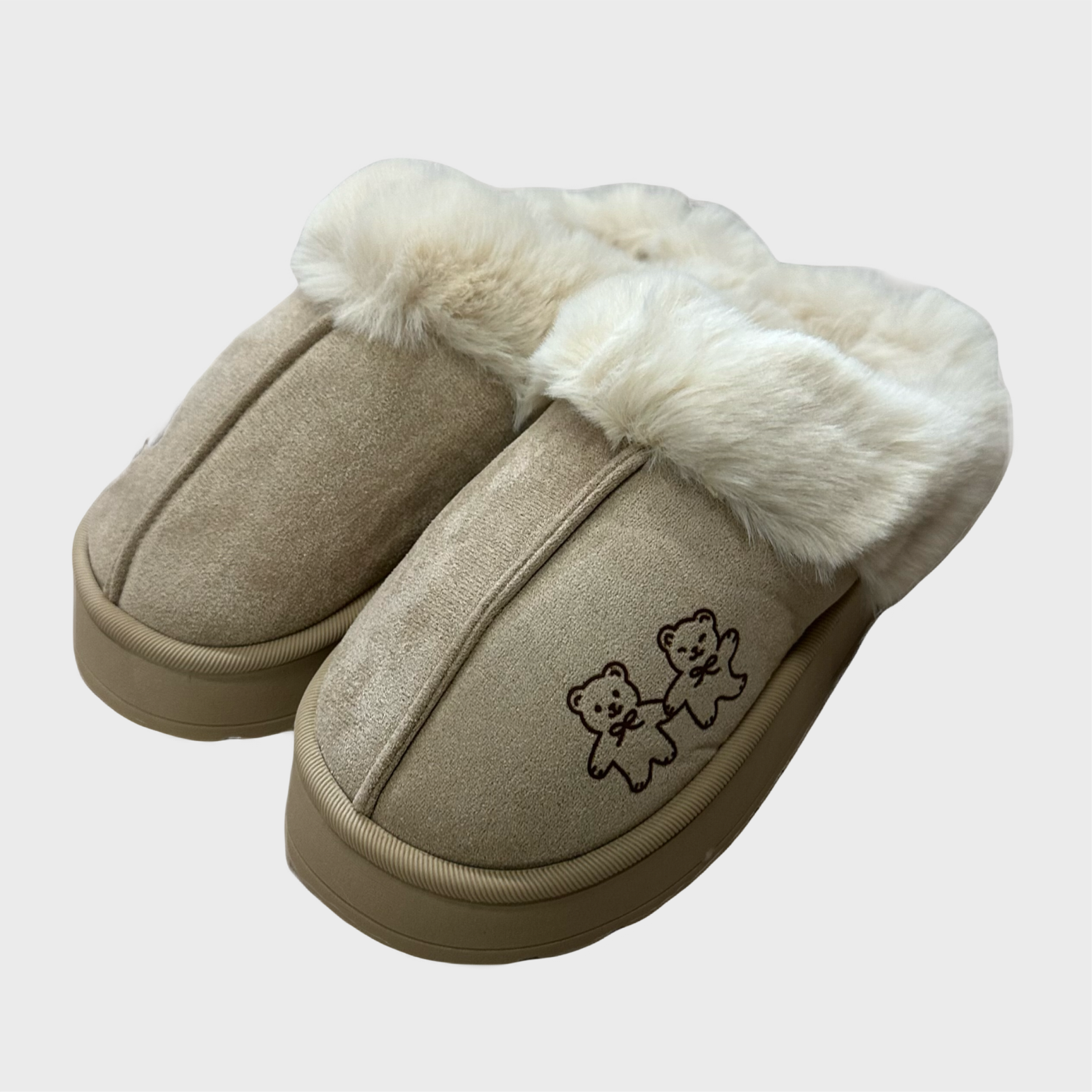 Teddy Pantoffels - Beige